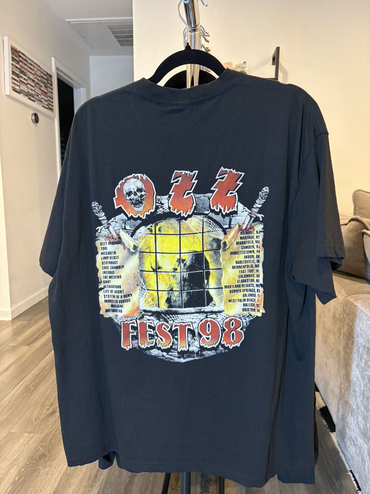 Ozzy Osbourne 1998 ozzfest tee shirt Size US XL / EU 56 / 4 - 3 Thumbnail