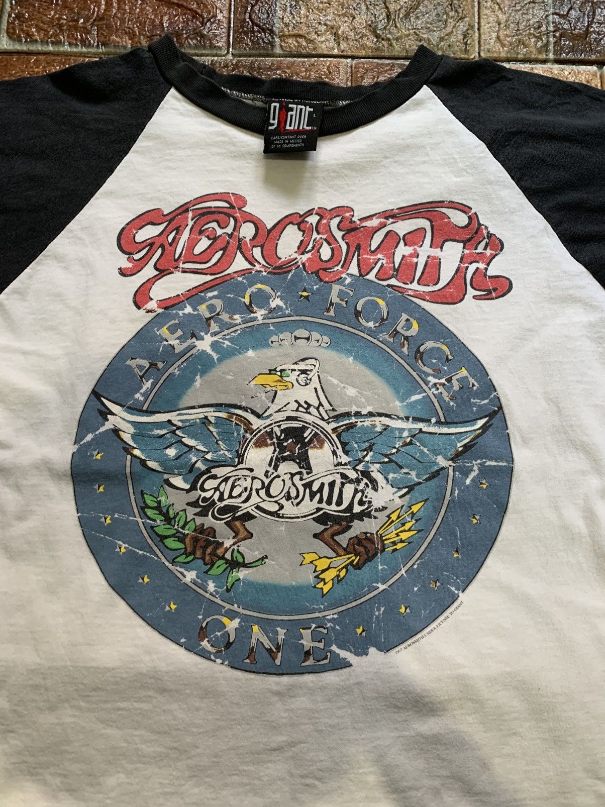 Gant Aerosmith Aero Force One 1997 vintage tshirt Size US L / EU 52-54 / 3 - 4 Thumbnail