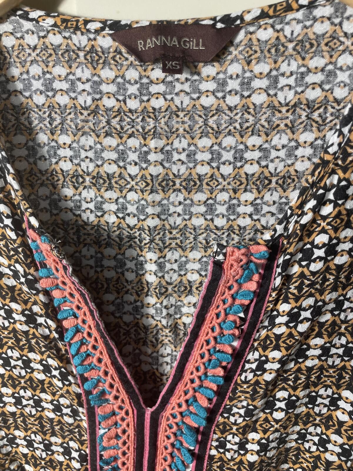 Other Anthropologie Ranna Gill Blouse Tank Top Womens XS Boho EUC Size XS / US 0-2 / IT 36-38 - 2 Thumbnail