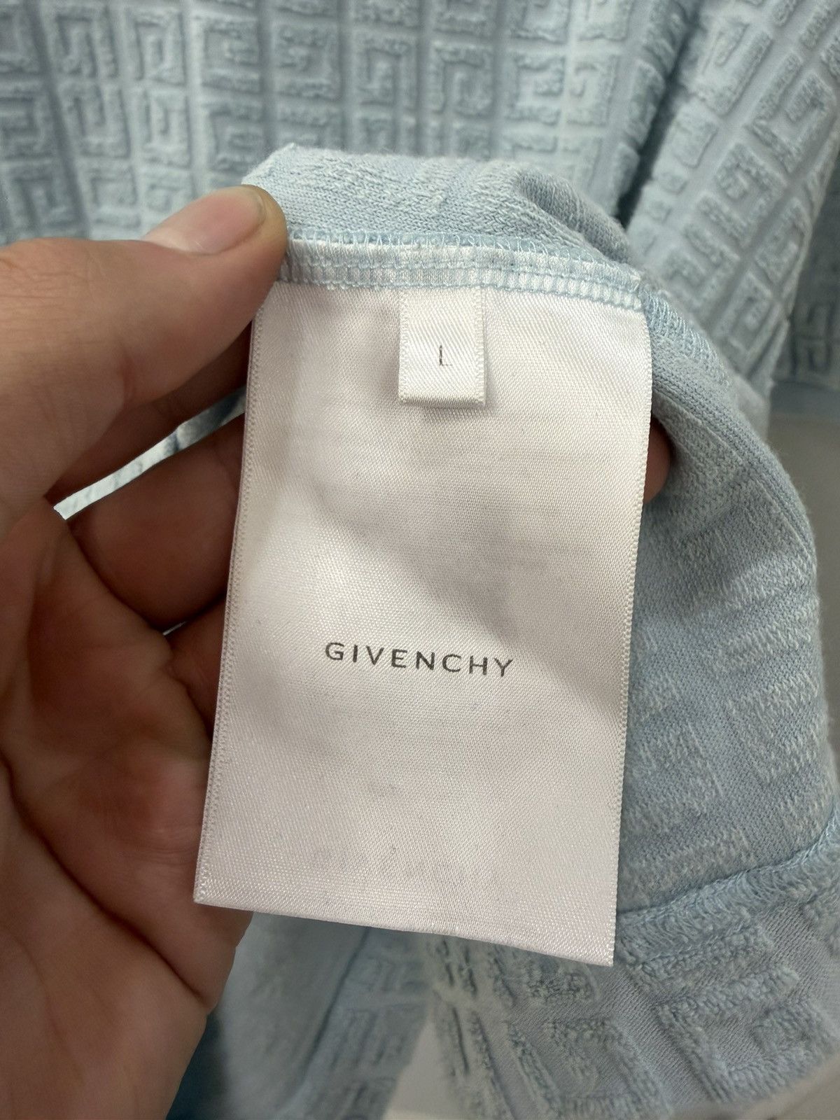 Givenchy Givenchy 4G Motif Towel T Shirt Light Blue Size US L / EU 52-54 / 3 - 6 Thumbnail