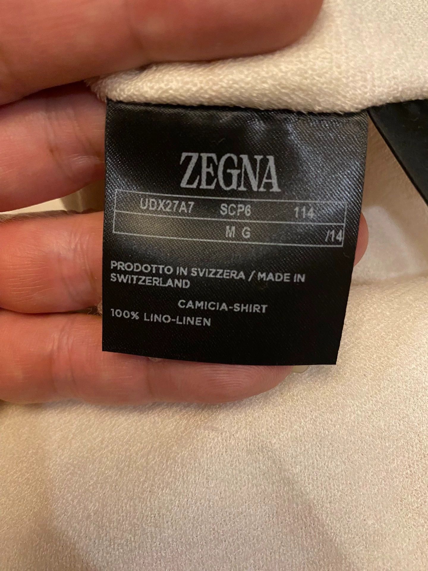 Ermenegildo Zegna ZEGNA Cuban Collar OASI LINO Linen SS Shirt Swiss Size US M / EU 48-50 / 2 - 8 Thumbnail