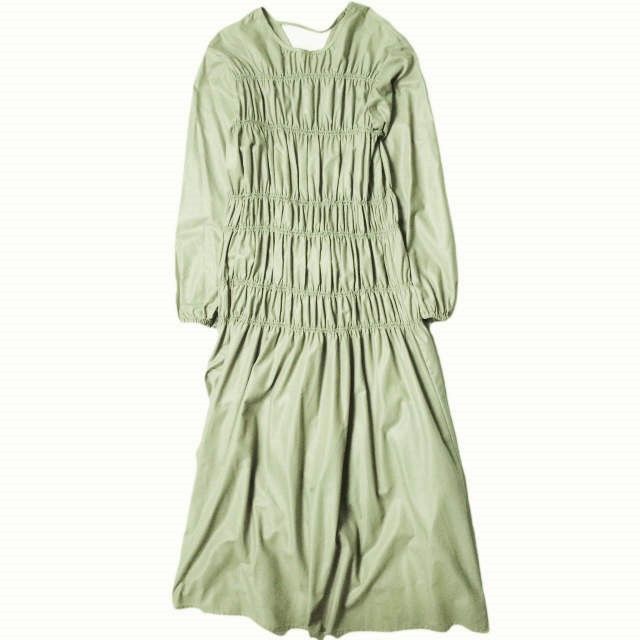 Other Ray BEAMS Shirring Gather Dress ONE SIZE Plastic Dresses 63-26-0576-597
