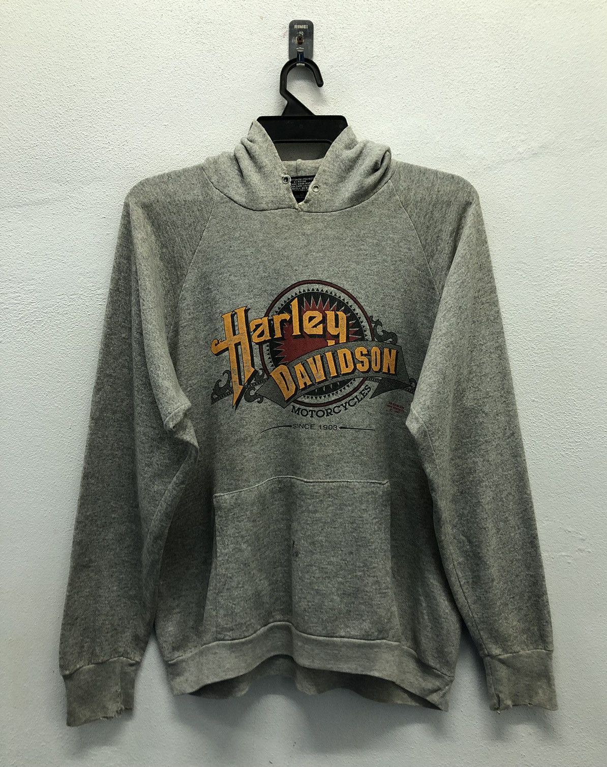 Harley Davidson Vintage 1991 Harley-Davidson Hoodie 3D Emblem Made in USA Size US L / EU 52-54 / 3 - 1 Thumbnail