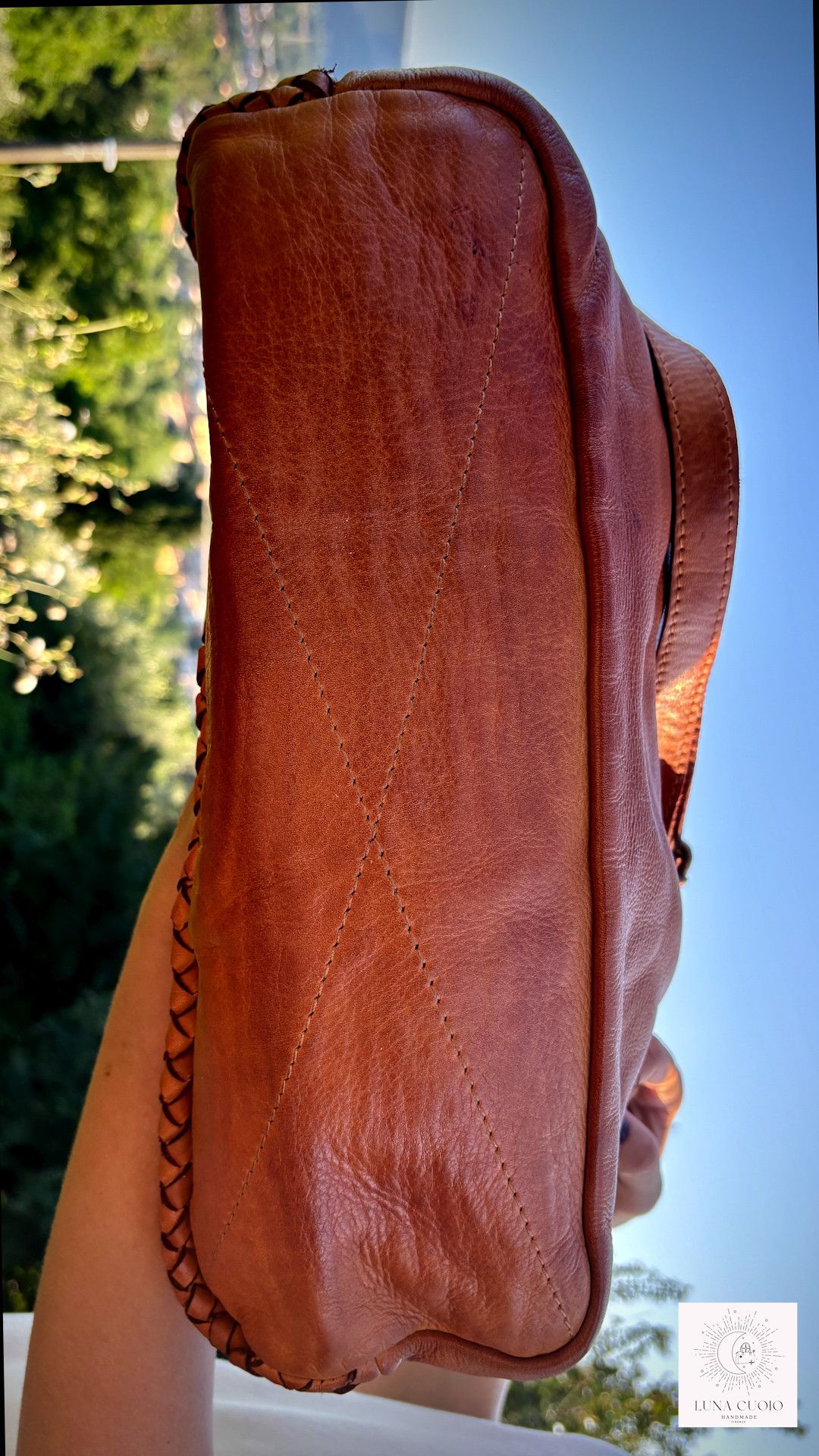 Vera Pelle Italian Handwoven Leather Bag Soft Hobo Tote for Women Size ONE SIZE - 7 Thumbnail