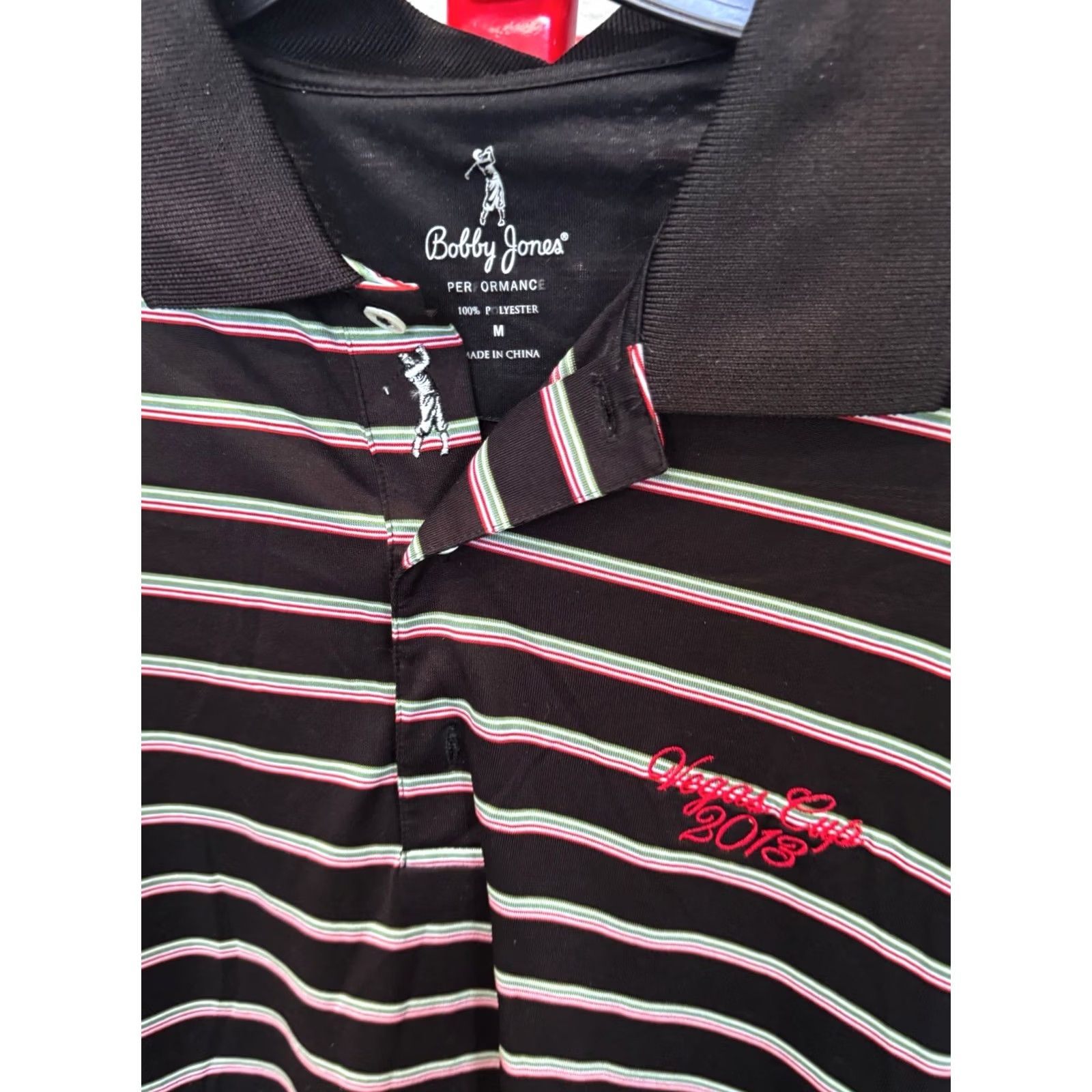 Vintage Bobby Jones Vegas Cup Stripe Golf Shirt Medium M Mens Size US M / EU 48-50 / 2 - 4 Thumbnail