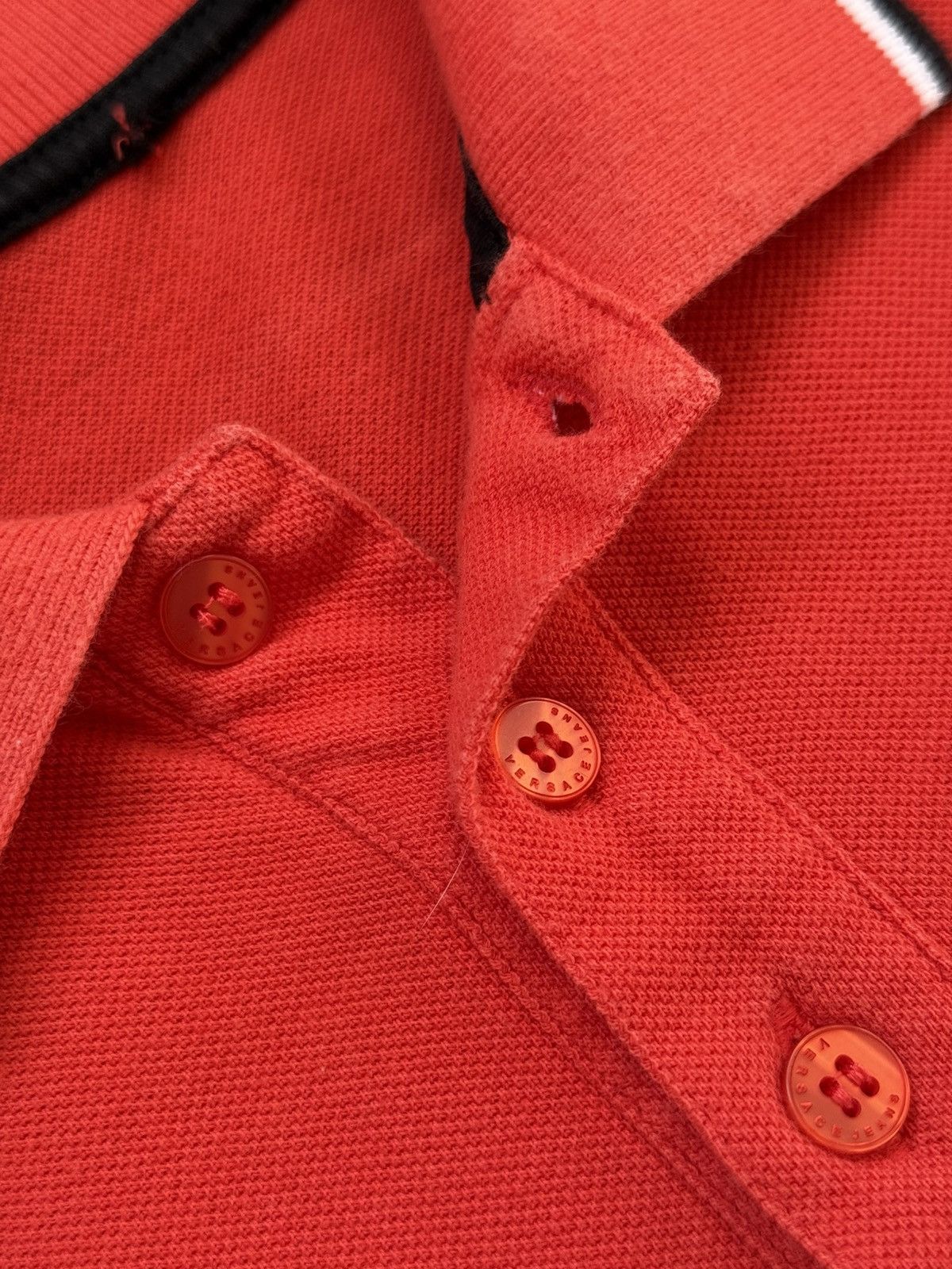 Versace × Vintage Vintage Versace big logo polo tee Size US S / EU 44-46 / 1 - 5 Thumbnail