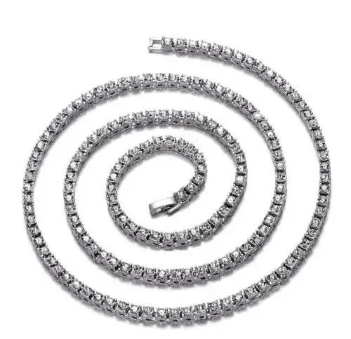 Other 4MM Iced Out tennis Chain Necklace Size ONE SIZE - 4 Thumbnail