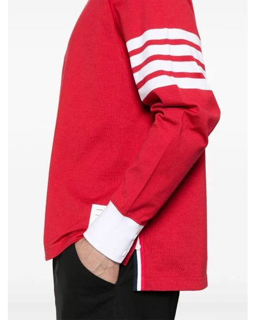 Thom Browne o1s22i1n1124 Oversized Polo Shirt in Red Size US M / EU 48-50 / 2 - 2 Thumbnail