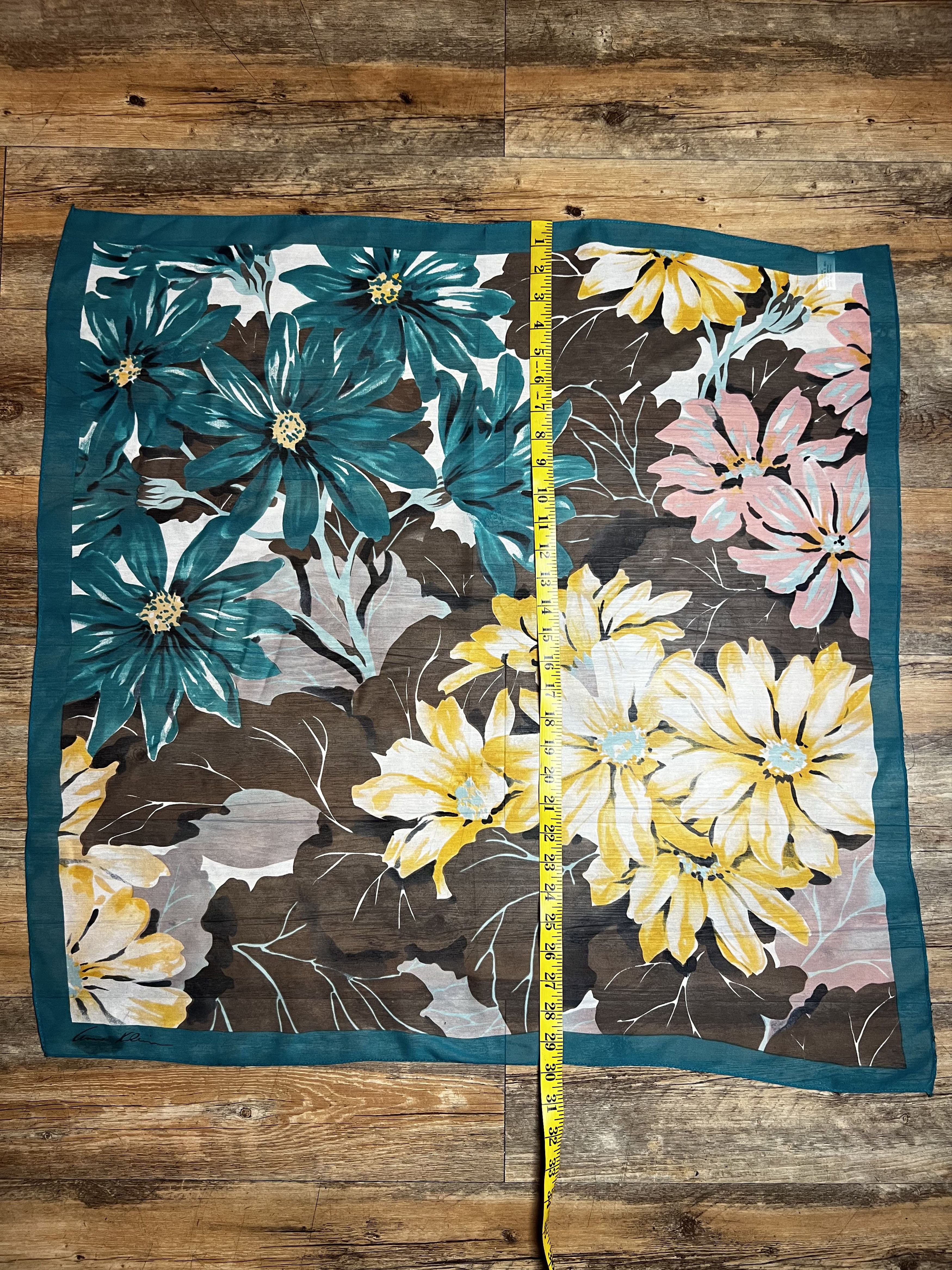 Anne Klein Vintage 1990's Anne Klein for Vera Floral Silk Scarf Size ONE SIZE - 10 Thumbnail