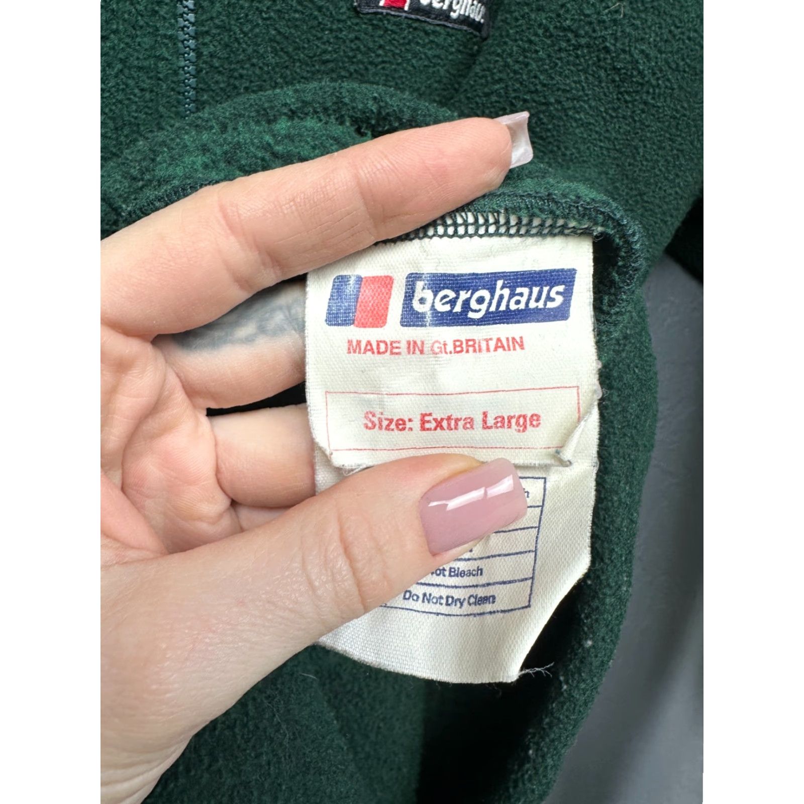 Berghaus Berghaus 90s Vintage Mens Fleece Jacket XL Green Logo Windbreaker 90s Mens Jacket XL Green Berghaus Size US XL / EU 56 / 4 - 4 Thumbnail
