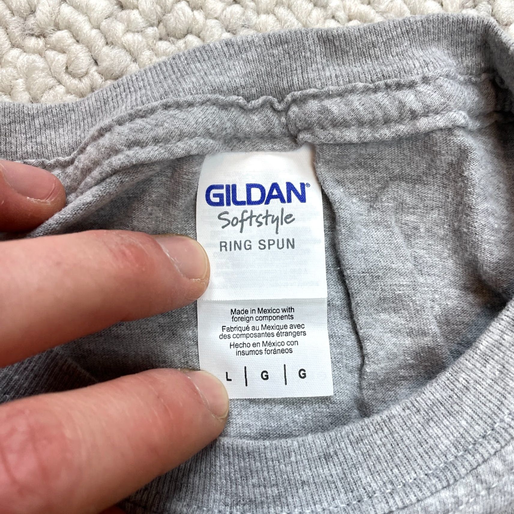 Gildan Gildan Softstyle Shirt Mens L Disney Dad Logo Mickey Ears Short Sleeve Gray Size US L / EU 52-54 / 3 - 7 Thumbnail