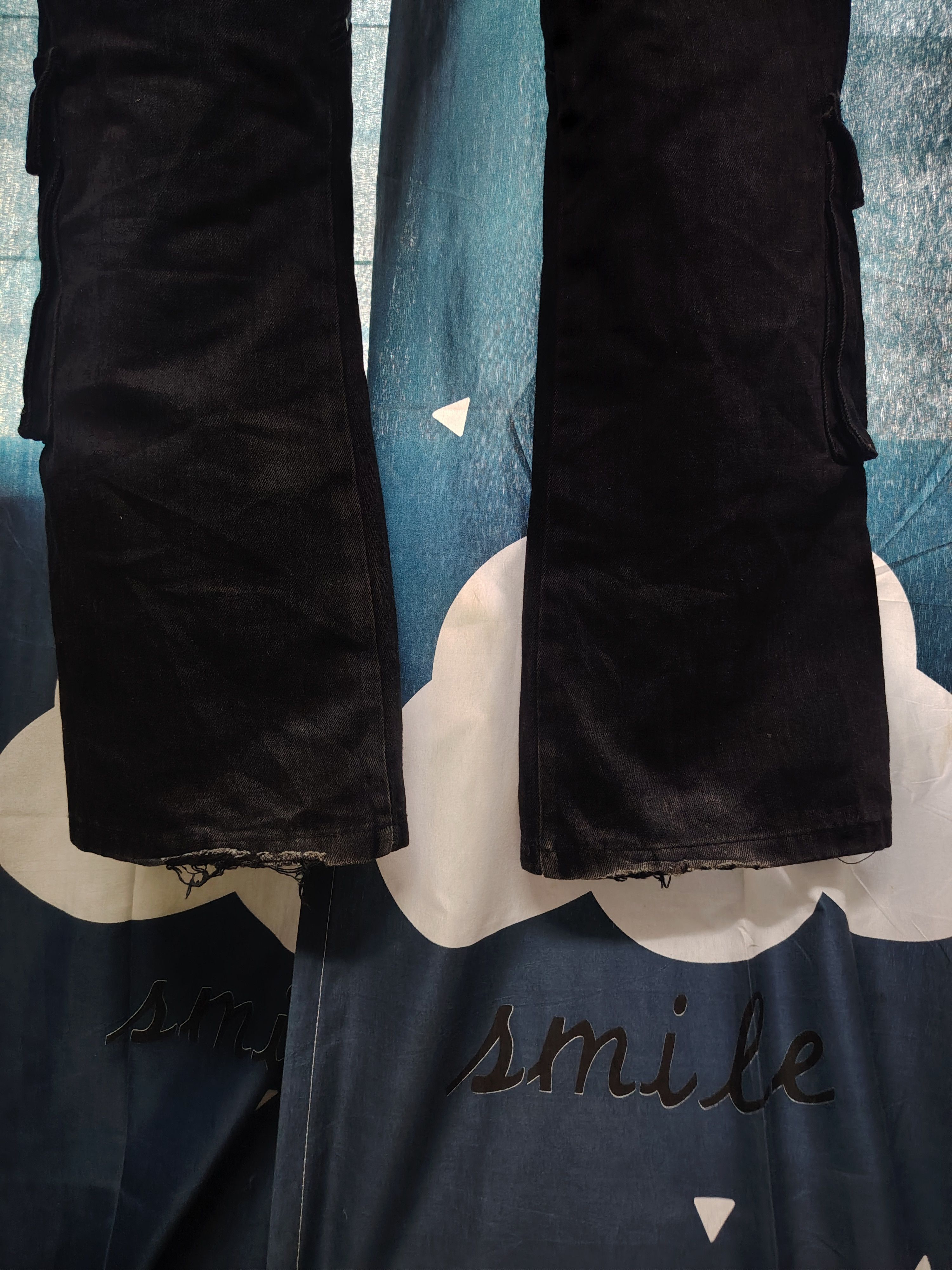 Seditionaries Black Cargo BootCut Jeans Size US 34 / EU 50 - 7 Thumbnail