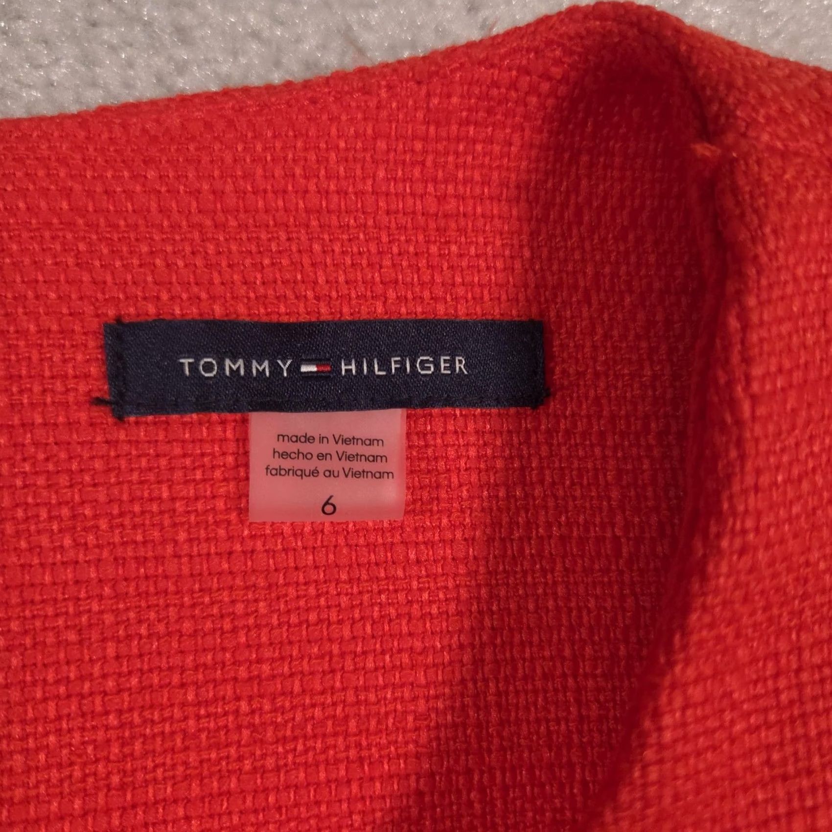 Tommy Hilfiger Tommy Hilfiger Dress Womens 6 Red Sleeveless Textured Sheath Career Workwear Dress Shirt True Vintage No VI Size M / US 6-8 / IT 42-44 - 5 Thumbnail