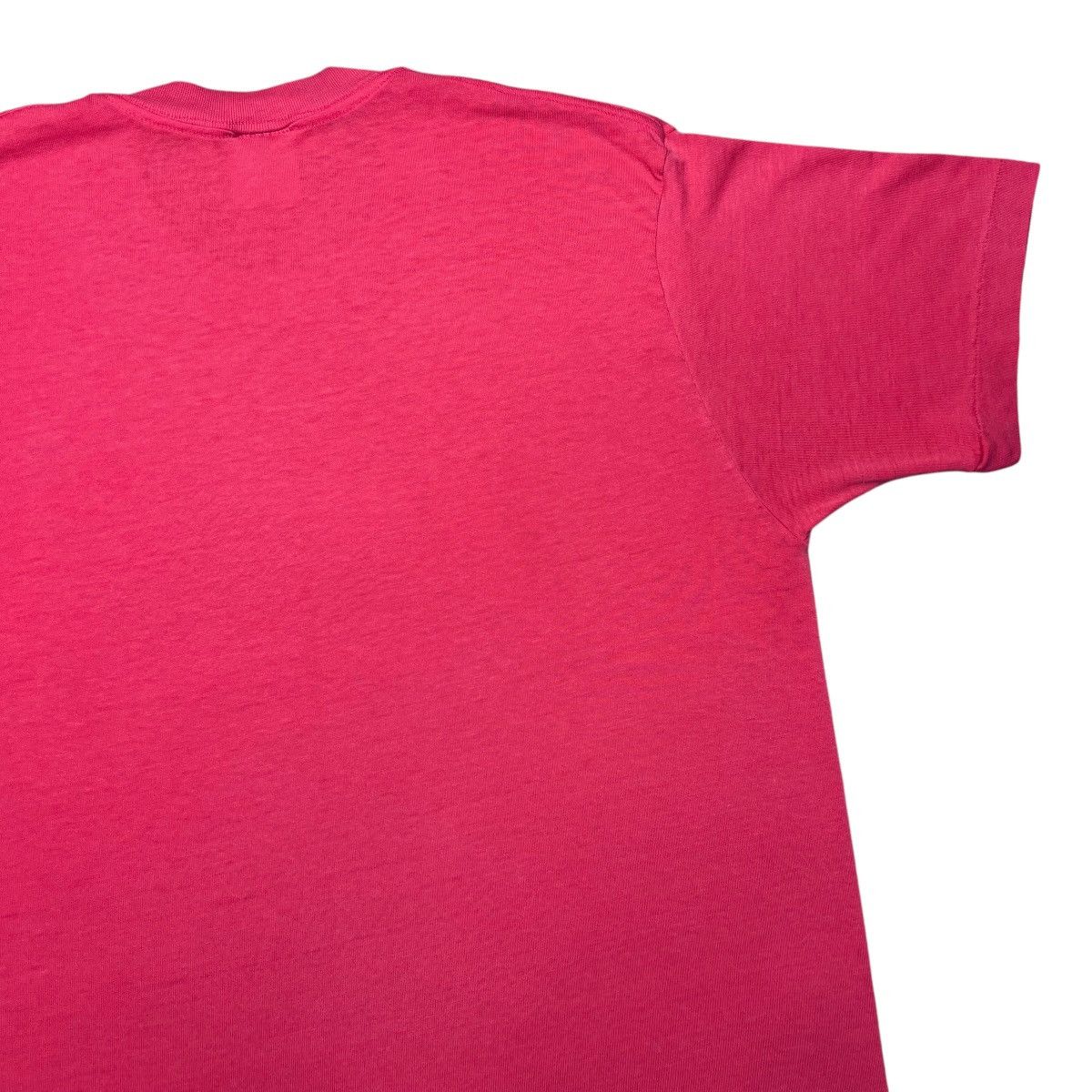 Nike × Vintage 1980s Nike Spell Out Graphic Red Cotton Polyester Blend Tee Size US L / EU 52-54 / 3 - 15 Thumbnail