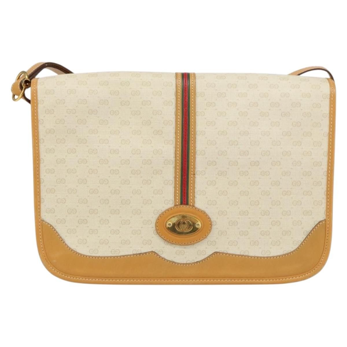 Gucci Gucci Vintage Web Sherry Line Handbag Micro GG Canvas Size ONE SIZE - 1 Thumbnail
