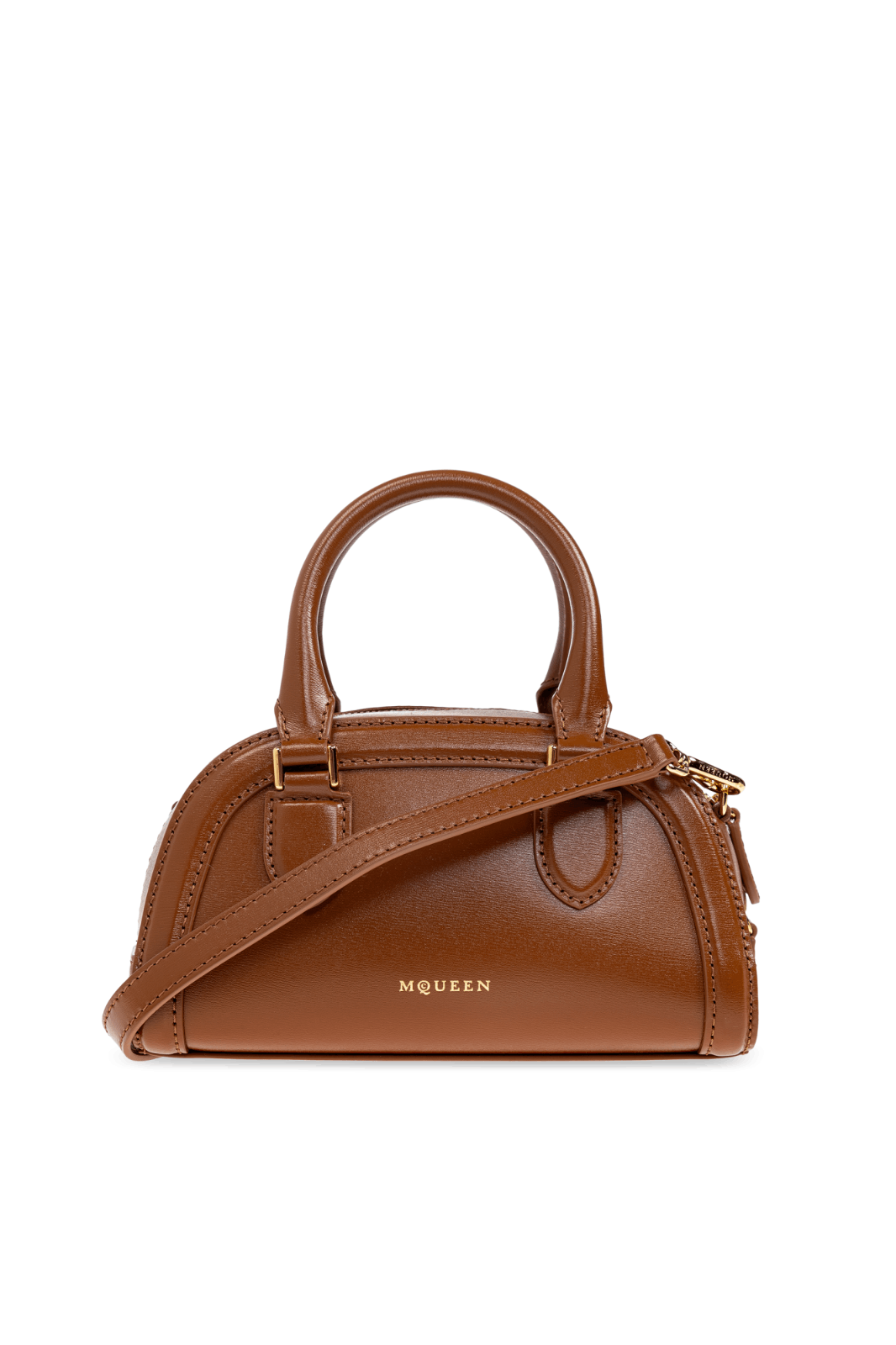 Alexander McQueen MCQUEEN Birdee Mini Brown Leather Top Handle New/Auth Size ONE SIZE - 1 Thumbnail