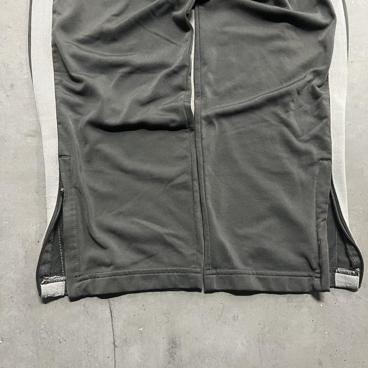 Vintage Crazy Vintage Y2K/2000s Grey Striped Track Pants With Leg zip zippers and pockets! Size US 36 / EU 52 - 4 Thumbnail