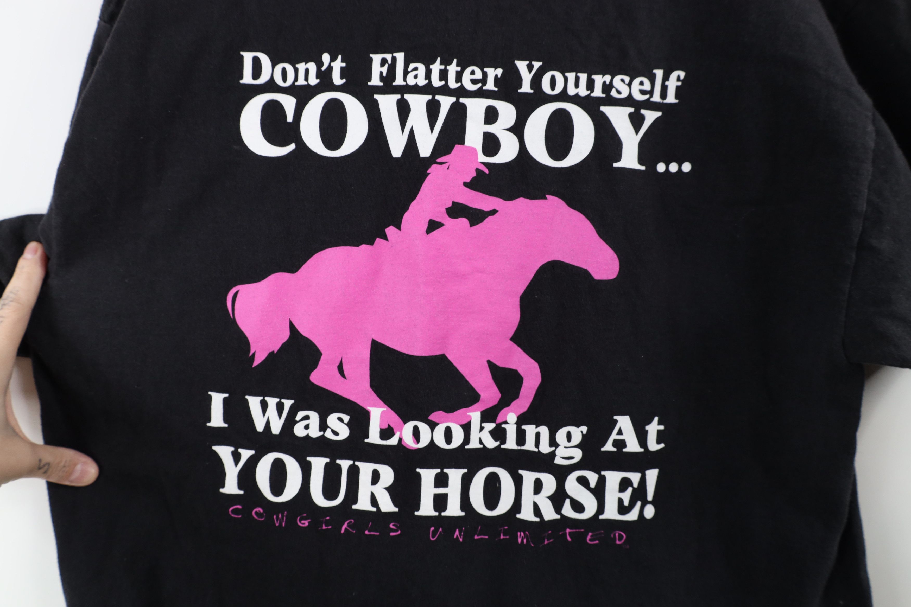 Vintage Vintage 90s Y2K Western Cowgirls Unlimited Horse T-Shirt Size L / US 10 / IT 46 - 10 Thumbnail