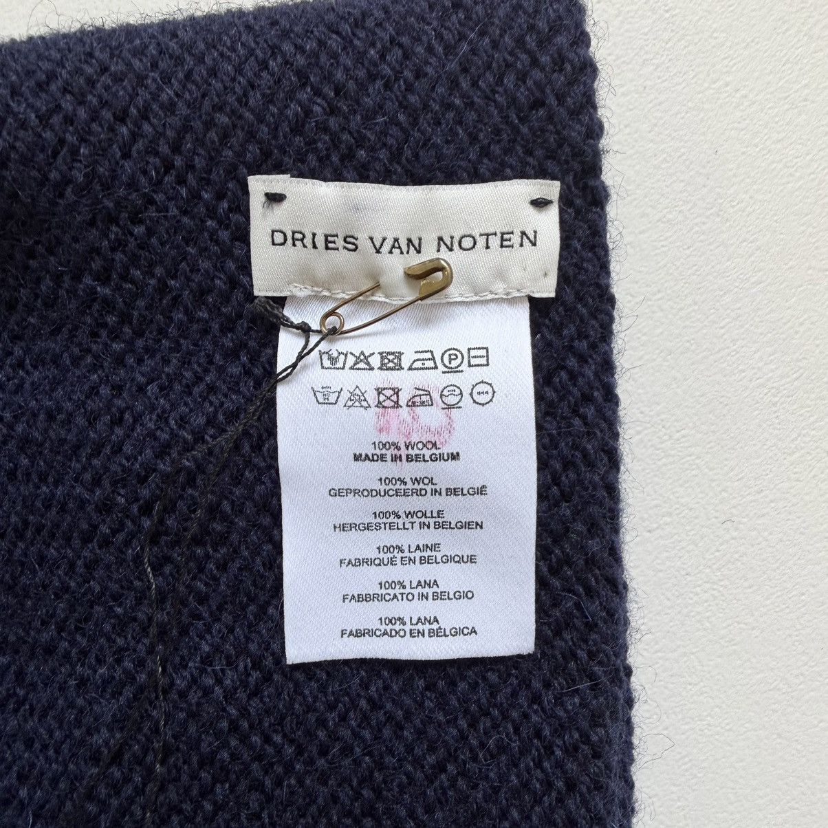 Dries Van Noten Brushed Dark Blue Wool Beanie Hat Size ONE SIZE - 12 Thumbnail