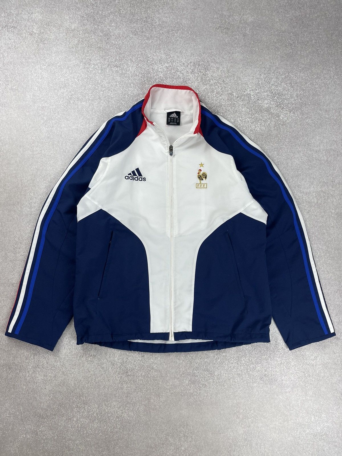 Adidas × Vintage Vintage Adidas France Soccer Track Top Jacket Men’s Size S Size US S / EU 44-46 / 1 - 6 Thumbnail