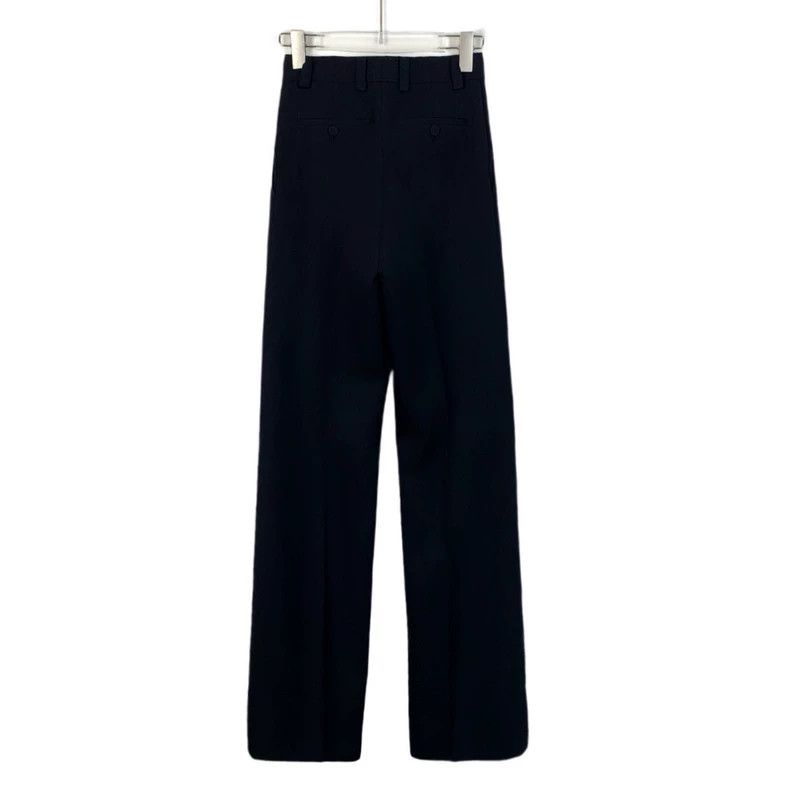 Gucci Gucci Black logo mulberry silk mixed wool casual trousers t Size US 36 / EU 52 - 2 Thumbnail