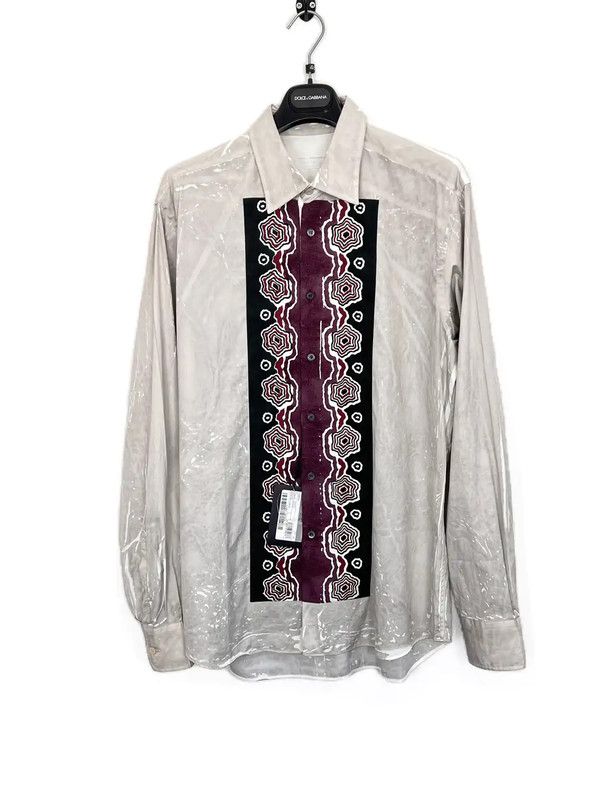 Prada Prada Men’s Long Sleeve Shirt in Cream Size US L / EU 52-54 / 3 - 1 Thumbnail