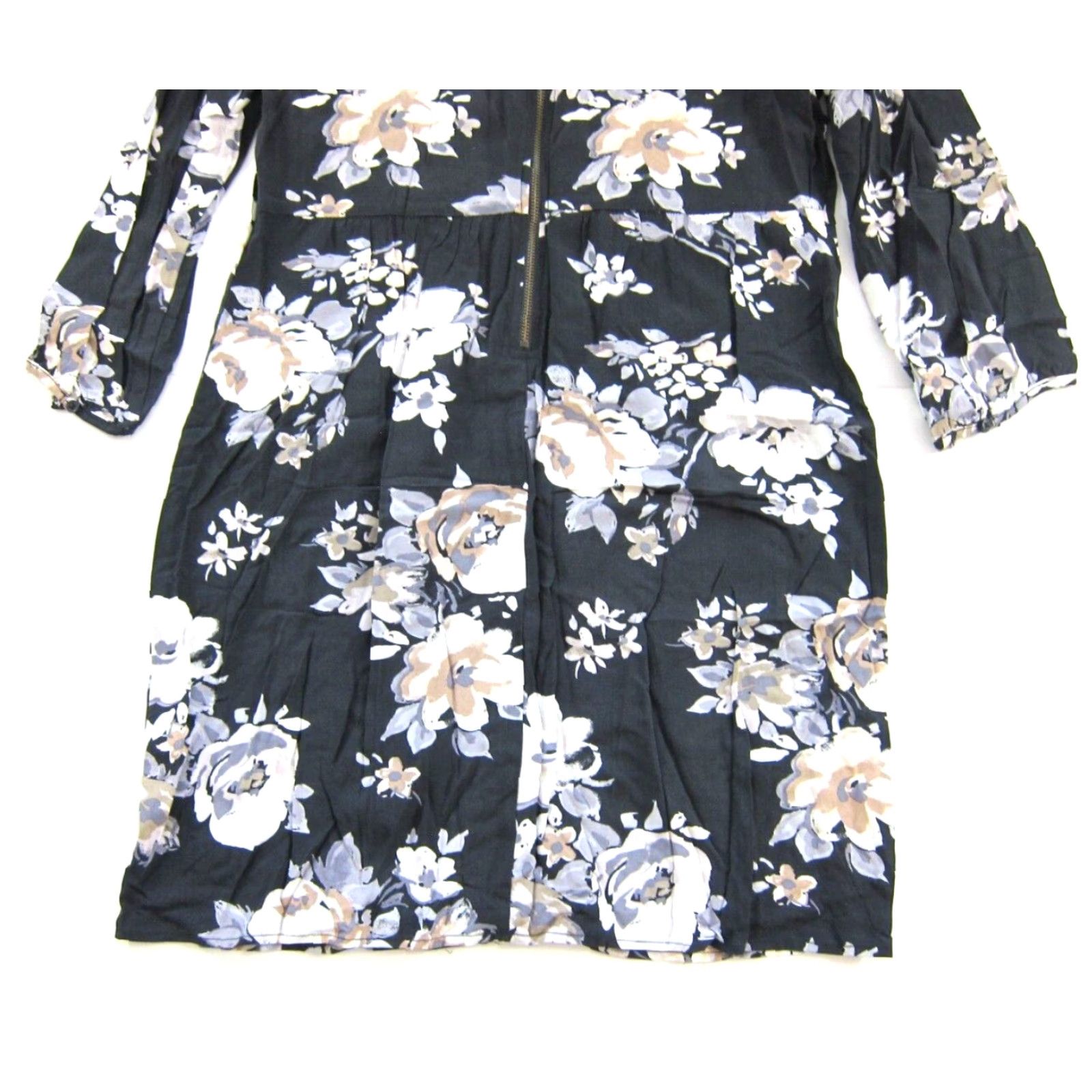 Old Navy Old Navy Tunic Dress 3/4 Sleeve Floral 100% Rayon Blue White Brown Small Women Size S / US 4 / IT 40 - 7 Thumbnail