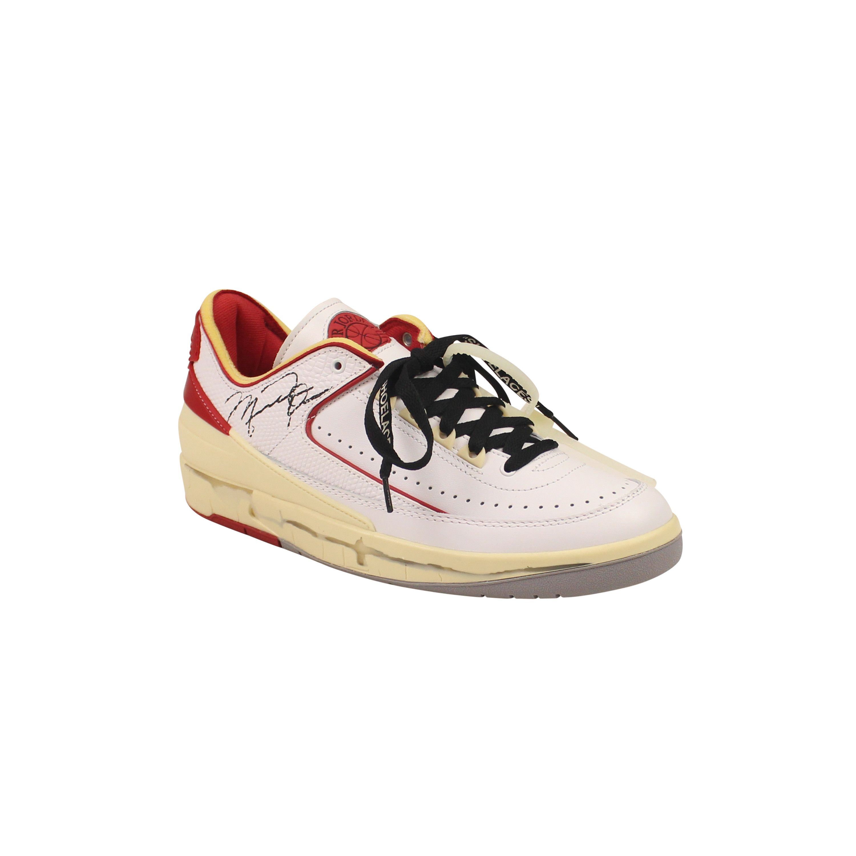 image of Off White Red Sail Jordan 2 Low Sneakers Size 12, Men's