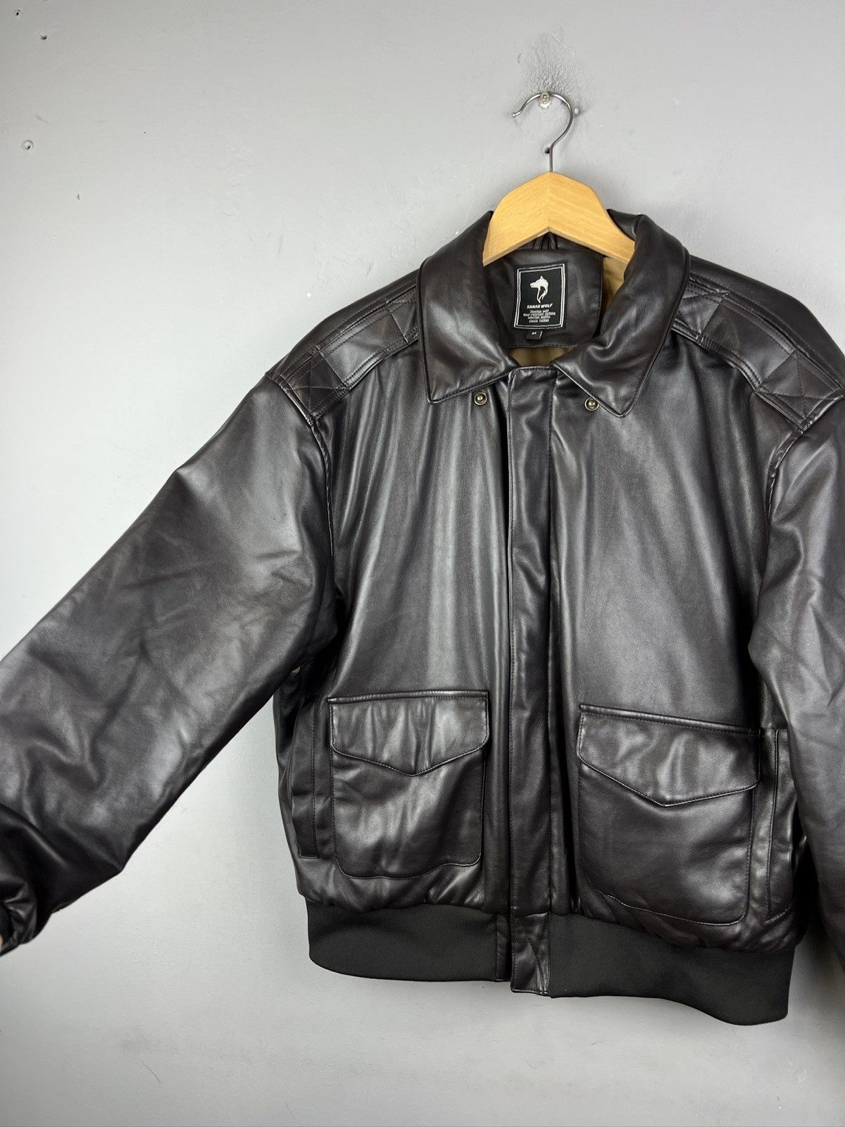 Vintage Vintage Shake Wolf Rare Leather Jacket Faux leather Y2K Size US M / EU 48-50 / 2 - 6 Thumbnail