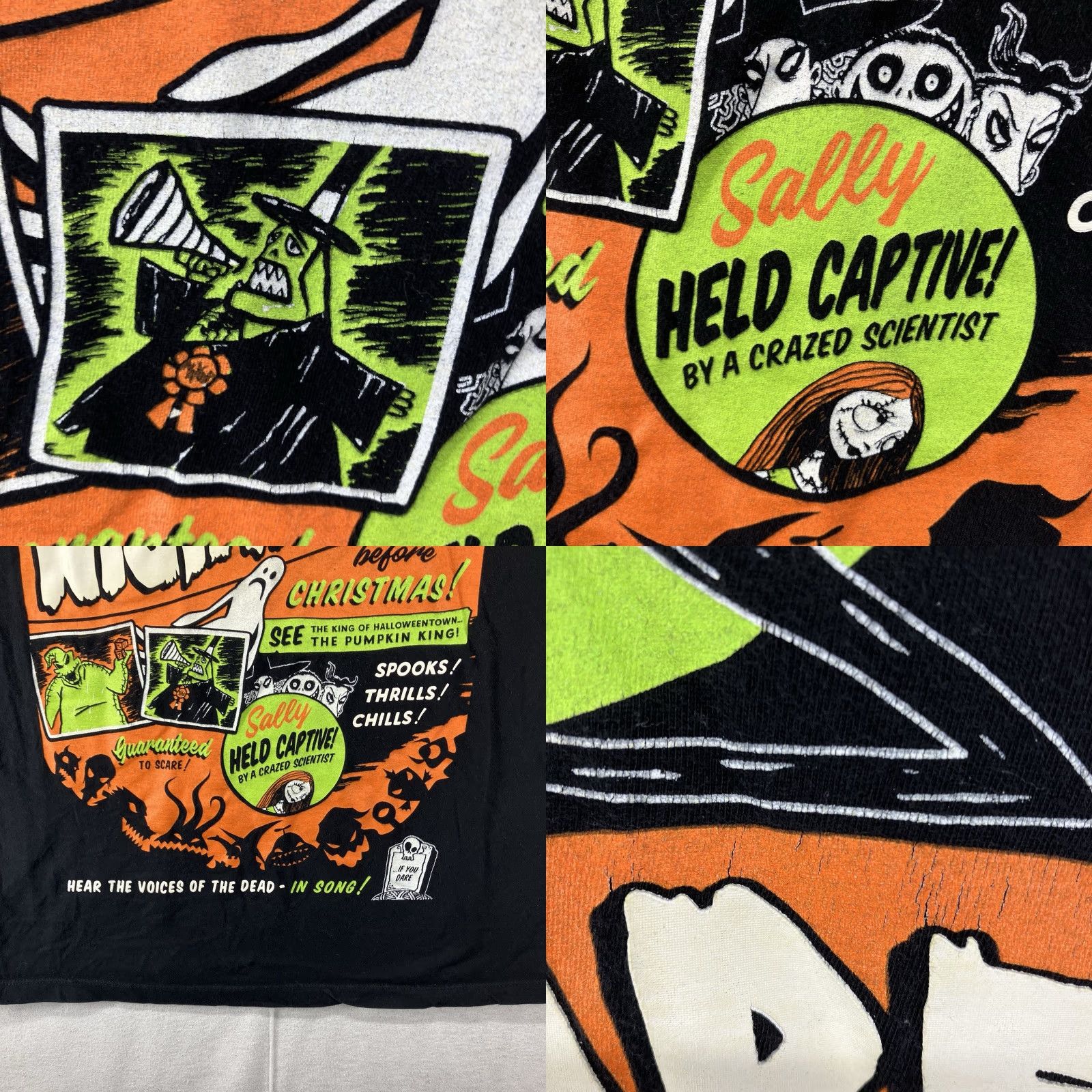 Disney Disney The Nightmare Before Christmas T Shirt Adult Large Black Halloween Christmas Jack Skellington Graphic Print Unisex Size US L / EU 52-54 / 3 - 8 Thumbnail