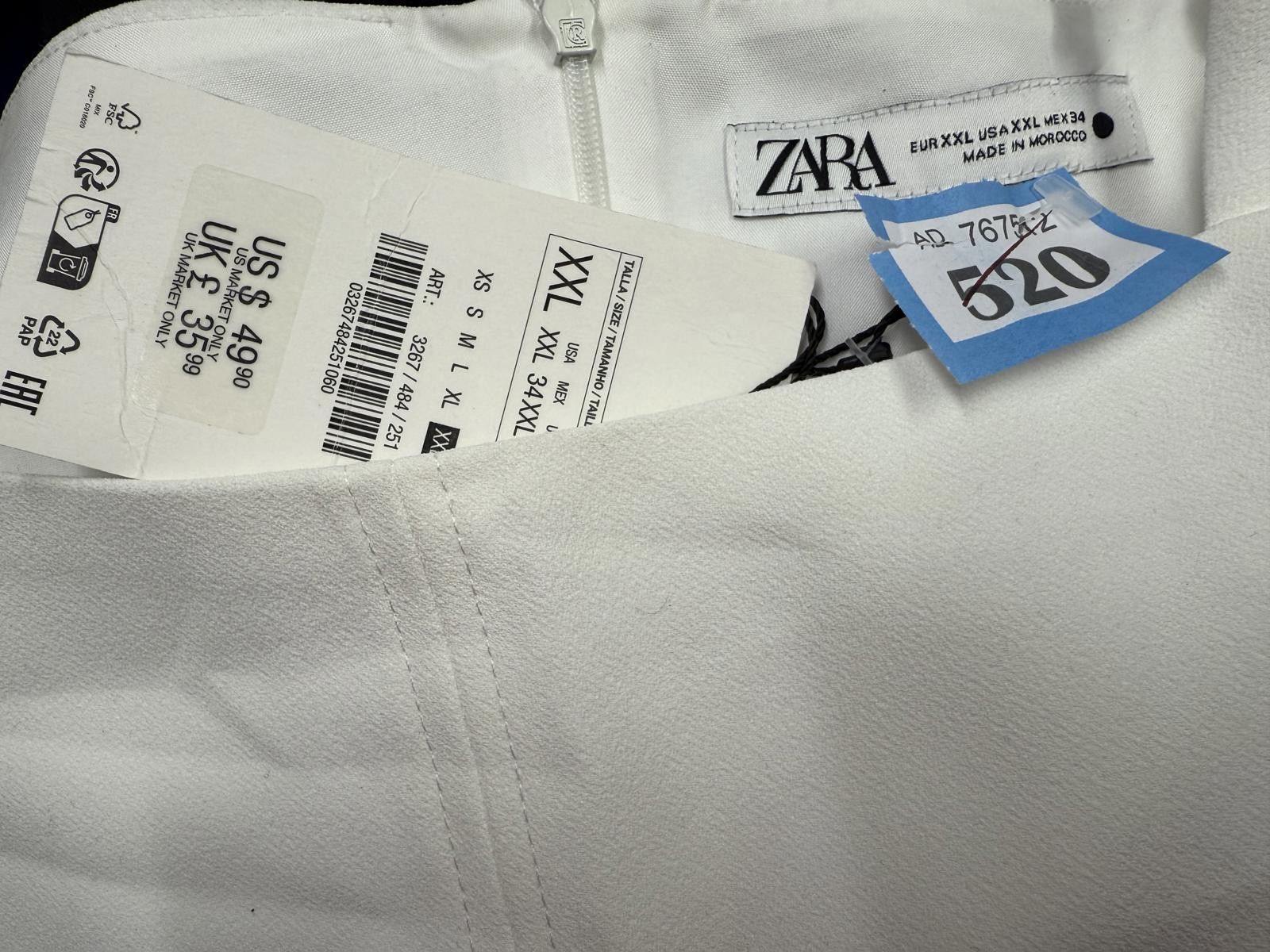 Zara Zara White Sleeveless Dress XXL Size XXL / US 16-18 / IT 52-54 - 2 Thumbnail