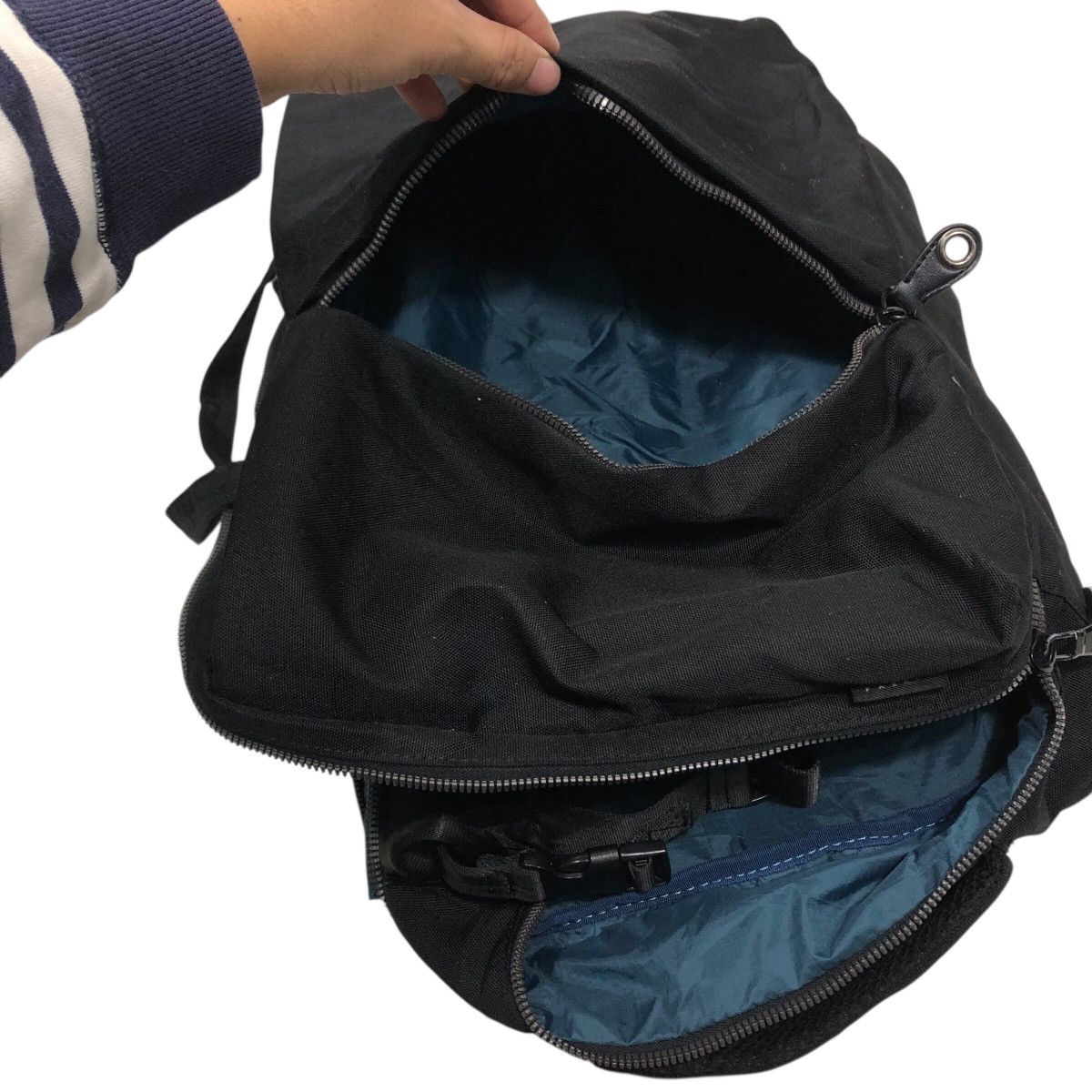 Japanese Brand 📌Rich Black Vintage Multi Use Back Pack Cordura Fabric Size ONE SIZE - 18 Thumbnail