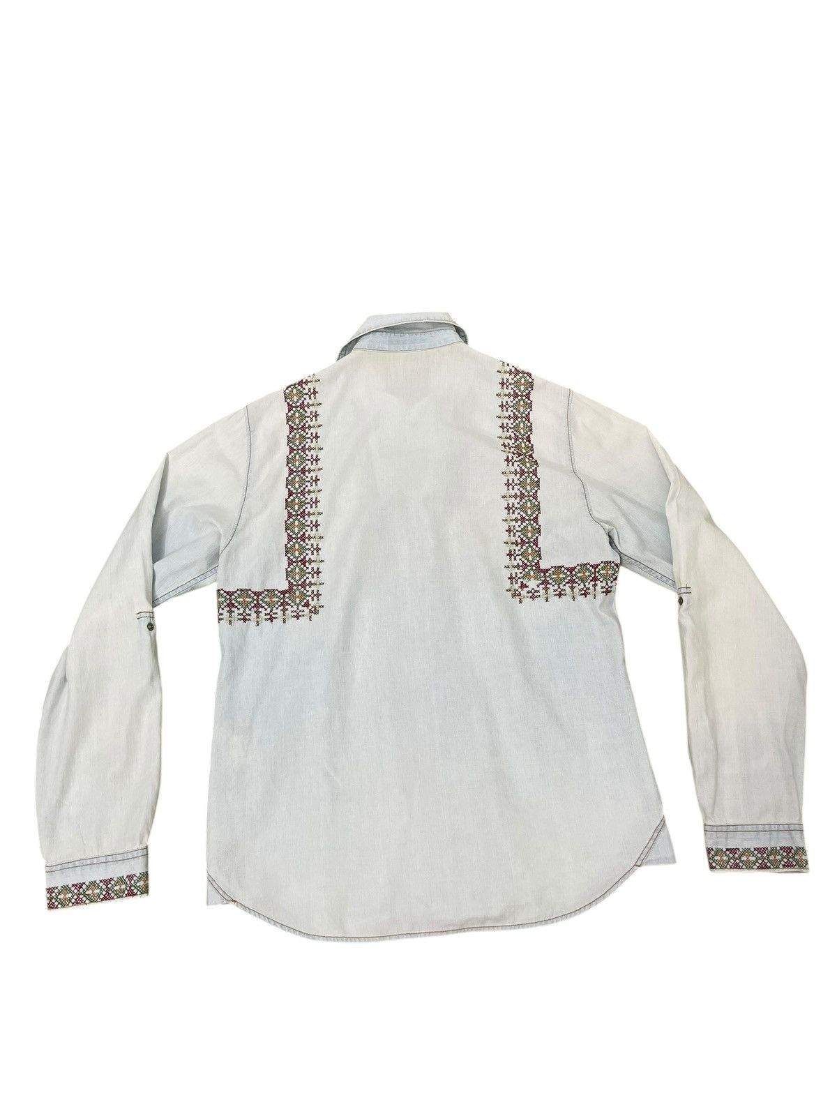 Comme des Garcons Homme Native Western Shirt Iroquois Japan Faded Blue Chambray 6🟩8 Size US M / EU 48-50 / 2 - 10 Thumbnail