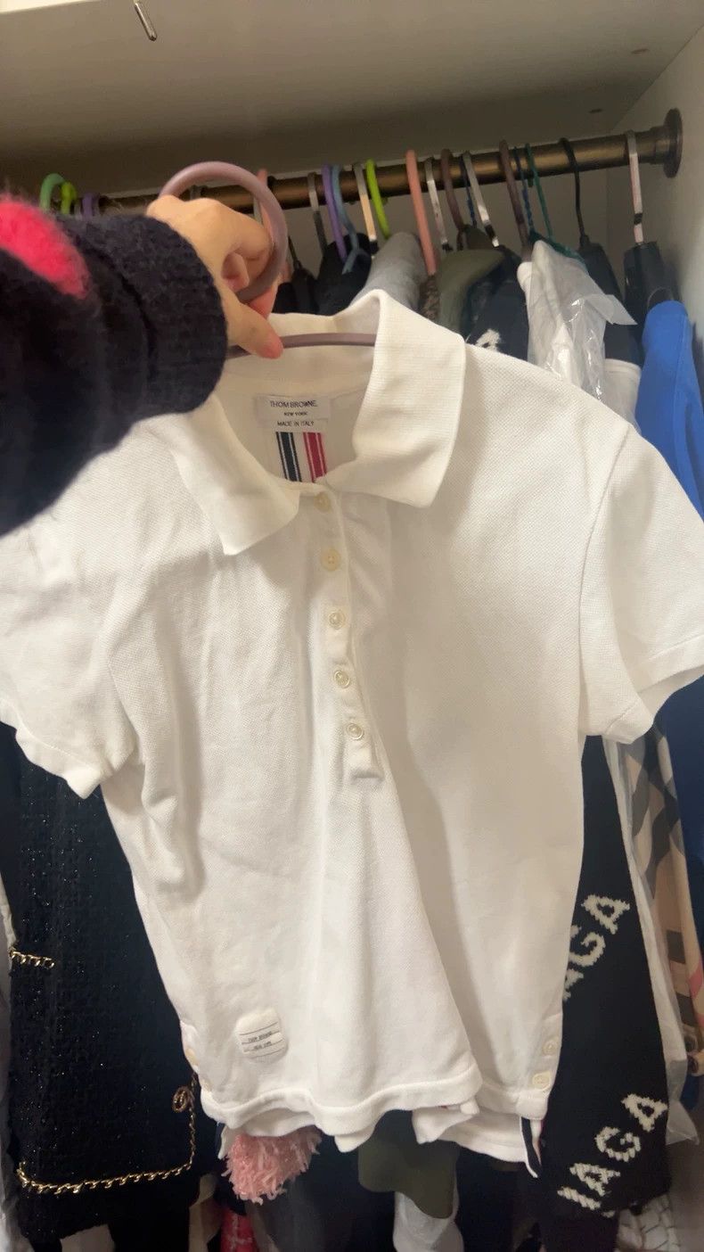 Thom Browne Thom Browne White polo shirt Size XS / US 0-2 / IT 36-38 - 1 Thumbnail