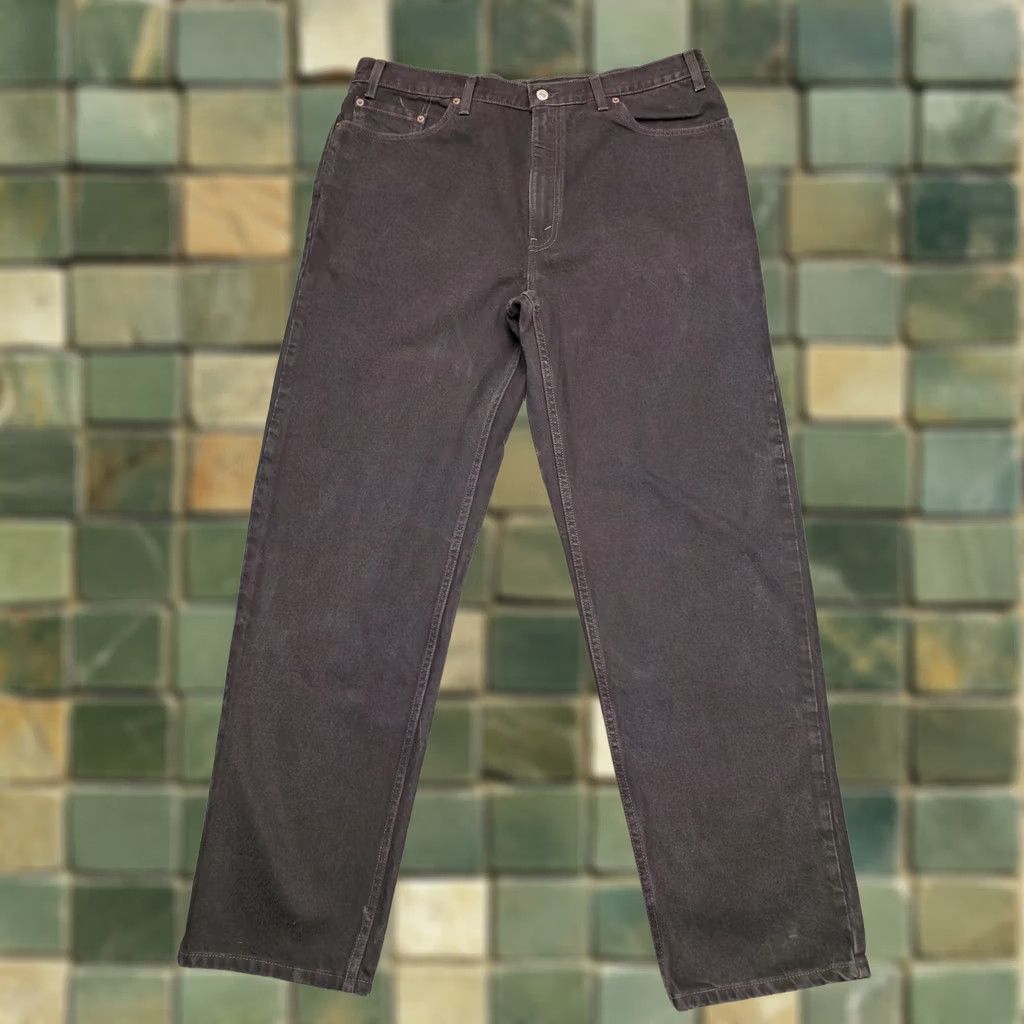 Vintage VINTAGE Levis Jeans Men 40x32 Black 901Denim Relaxed Fit Straight Leg 90s Y2k Jeans Mens 40 Black 5-Pocket Denim Cotton Zip Tailored Fit Size US 40 / EU 56 - 1 Thumbnail