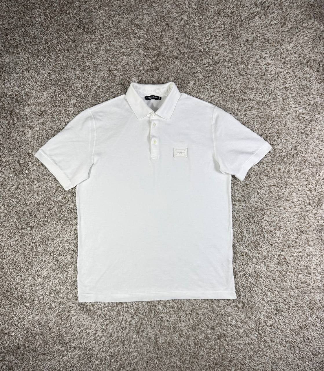 Dolce & Gabbana Dolce & Gabbana Logo Plaque Polo Shirt In White Size US XL / EU 56 / 4 - 1 Thumbnail