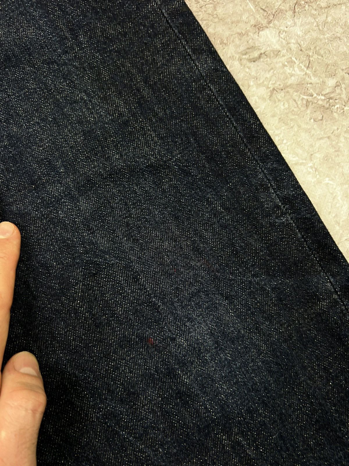 Blue Blue Japan × Japanese Brand × Uniqlo Uniqlo All Made in Japan Selvedge Navy Denim Pants Size US 32 / EU 48 - 14 Thumbnail