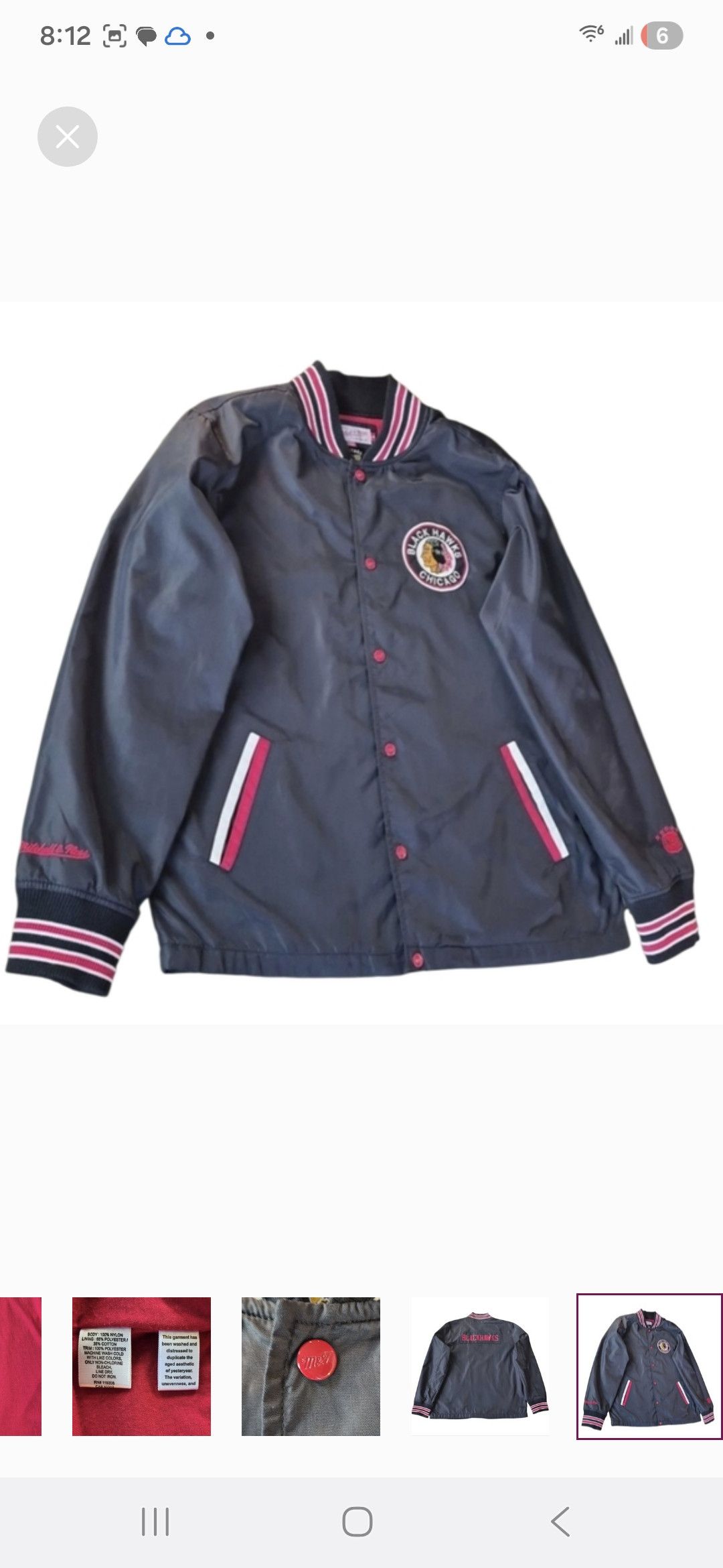 Mitchell & Ness Chicago Blackhawks Mitchell & Ness Vintage Jacket Size US L / EU 52-54 / 3 - 10 Thumbnail