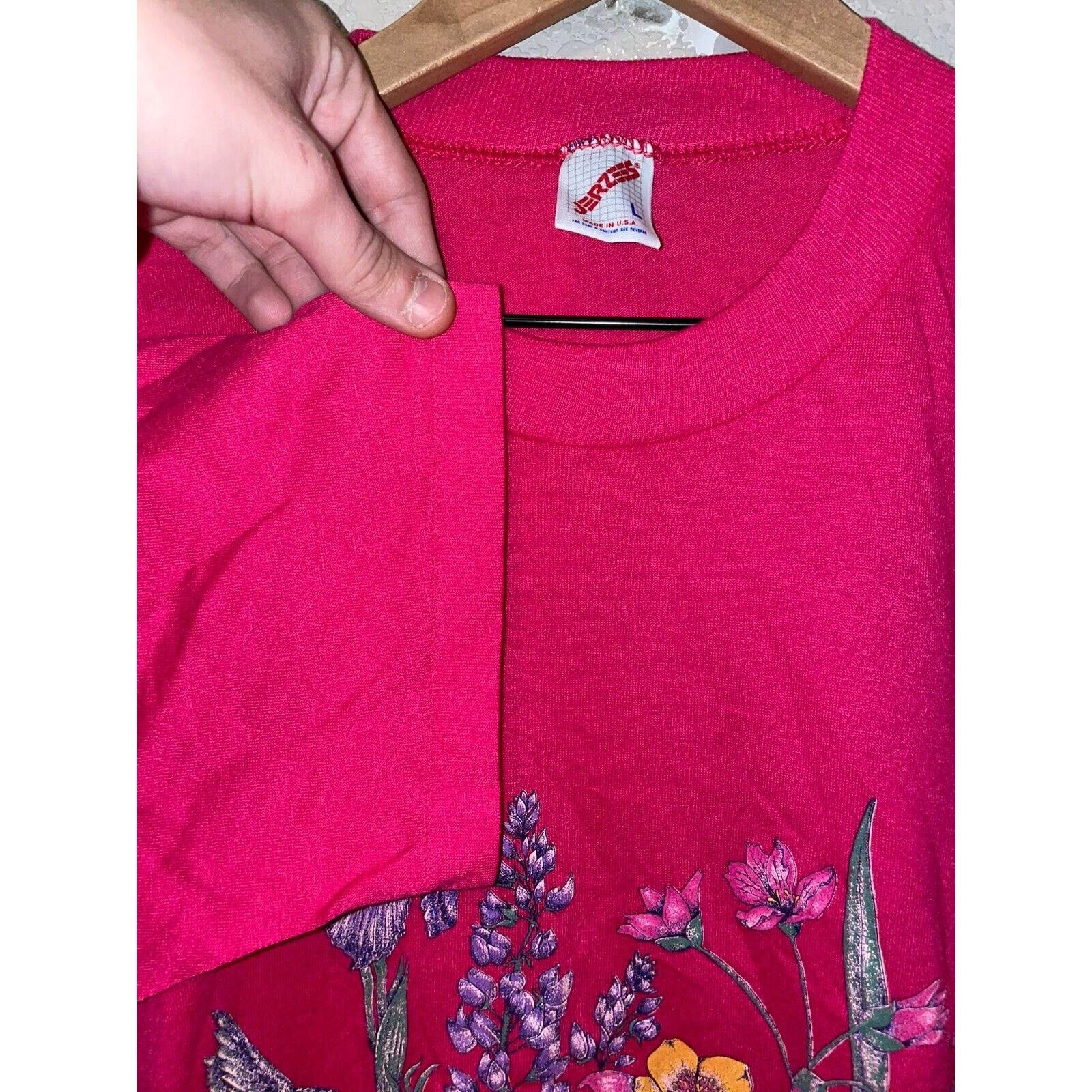 Jerzees Vintage Gatlinburg Shirt Flowers Pink 1994 Tee 90s VTG L Size US L / EU 52-54 / 3 - 7 Thumbnail