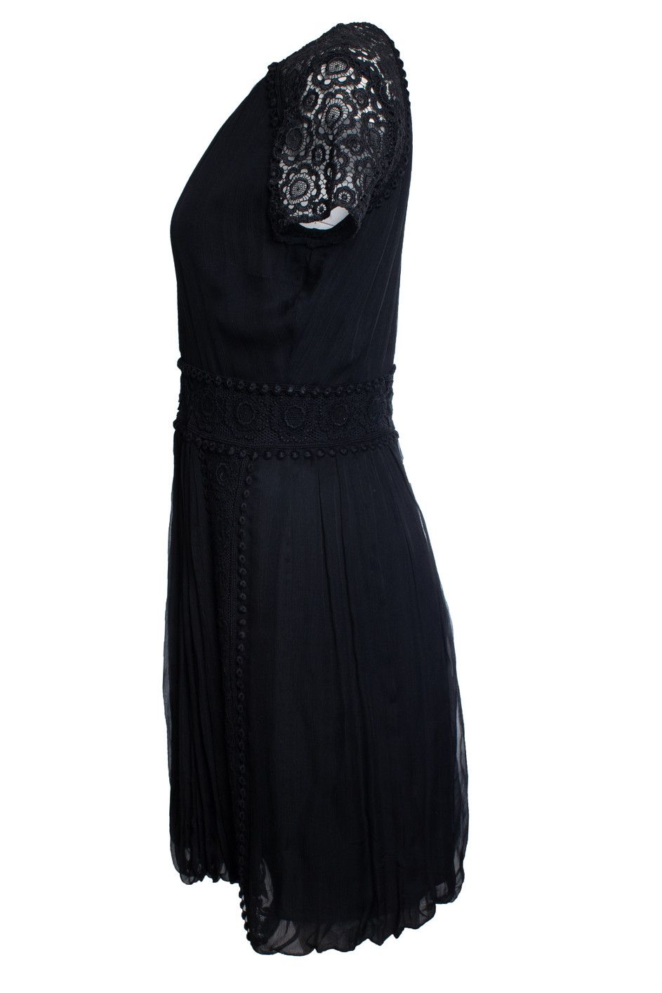 Burberry Burberry, panelled lace dress in black Size M / US 6-8 / IT 42-44 - 2 Thumbnail