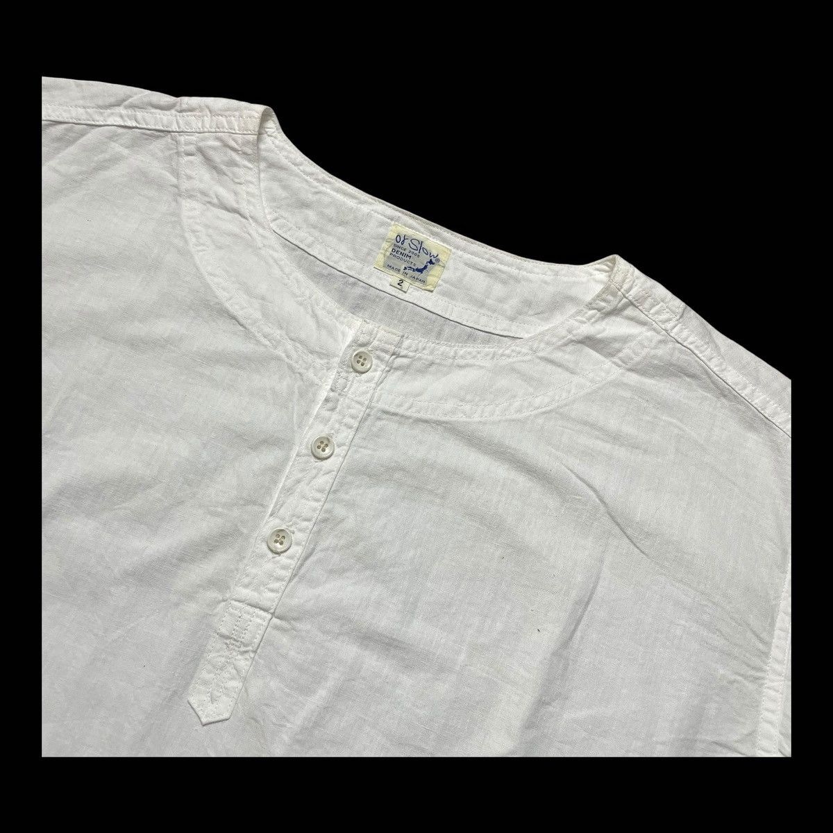 Orslow Orslow Japan Henley Neck Cut & Sewn Jumper Baggy Cut Size US L / EU 52-54 / 3 - 3 Thumbnail