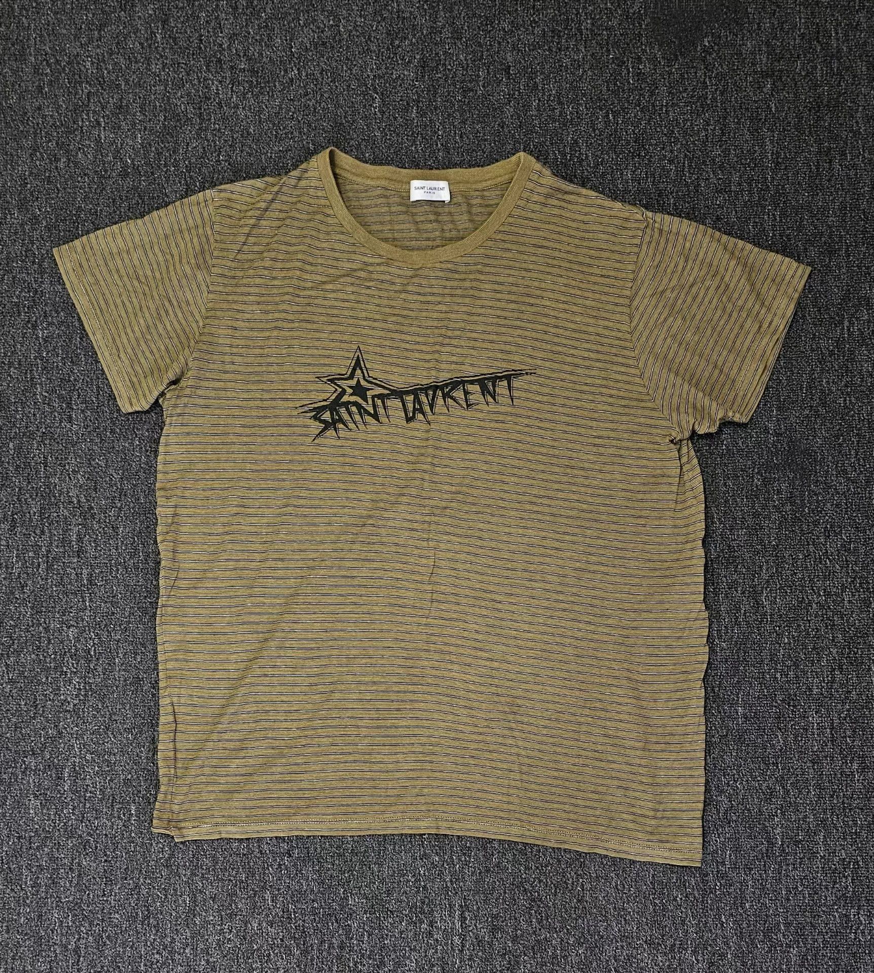 Saint Laurent Paris Saint Laurent Brown Plaid Short Sleeve T-shirt Size US L / EU 52-54 / 3 - 1 Thumbnail