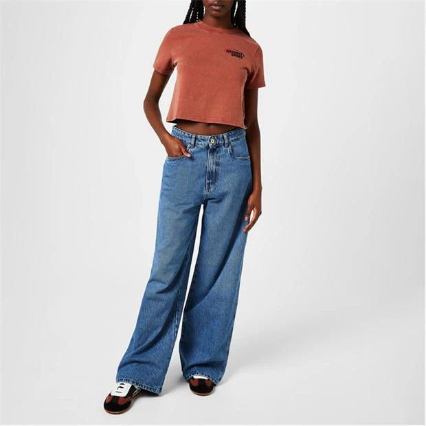 Missoni o1g2r1mq1124 Sport Logo Crop T-Shirt in Fire Brick Size M / US 6-8 / IT 42-44 - 6 Thumbnail
