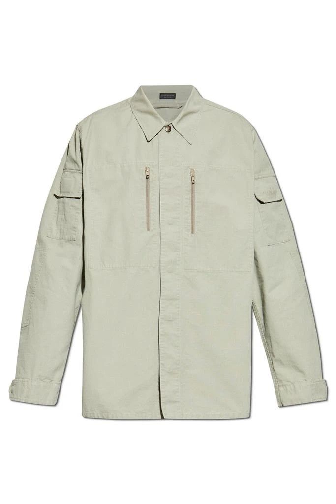 Balenciaga o1tr1nto0426 Military Shirt in Beige Size US M / EU 48-50 / 2 - 1 Thumbnail
