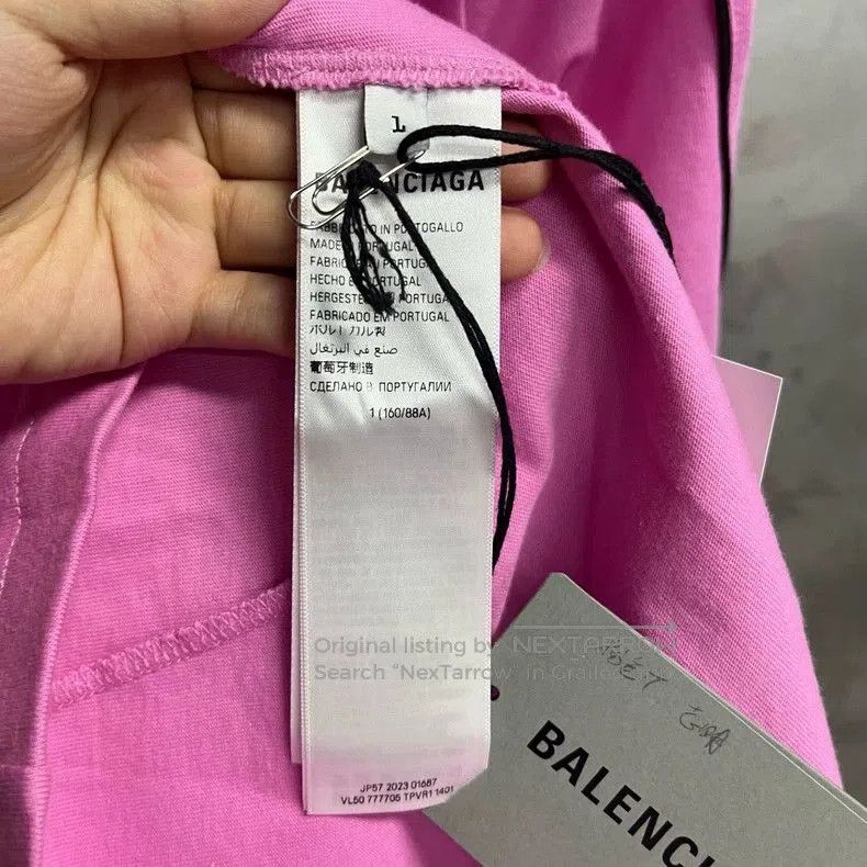Balenciaga Balenciaga Pink Logo Print Short Sleeve T-shirt. Size US S / EU 44-46 / 1 - 4 Thumbnail