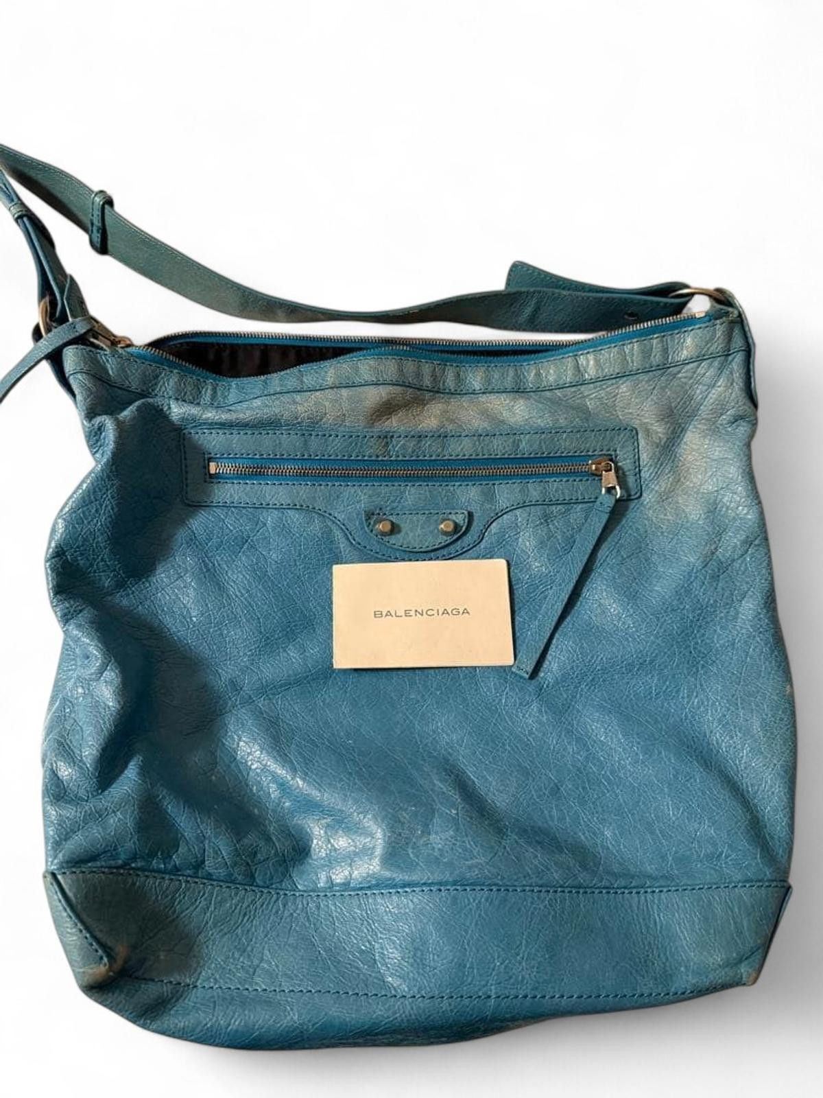 Balenciaga Balenciaga - Blue Leather Shoulder Bag Size ONE SIZE - 3 Thumbnail