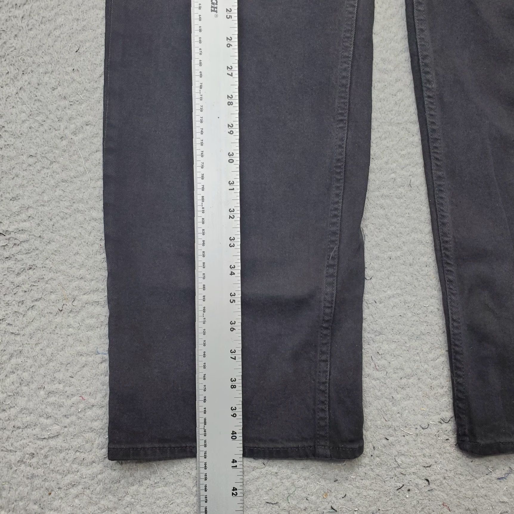 Gap Gap Womens 16 Black Straight Jeans Denim Stretch High-Rise 90s Vintage Boho 5-Pocket Regular Size 16 Size 38" / US 16 / IT 52 - 3 Thumbnail