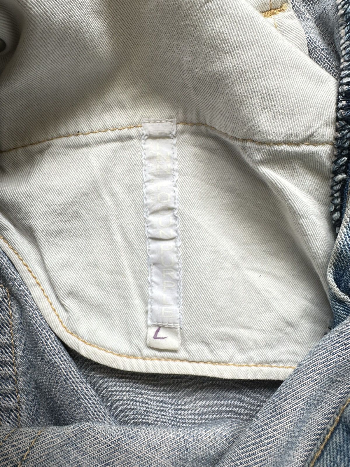 Japanese Brand 00's Rinn Fooun Purple by Takeshi Wakabashi rework jeans Size US 35 - 11 Thumbnail