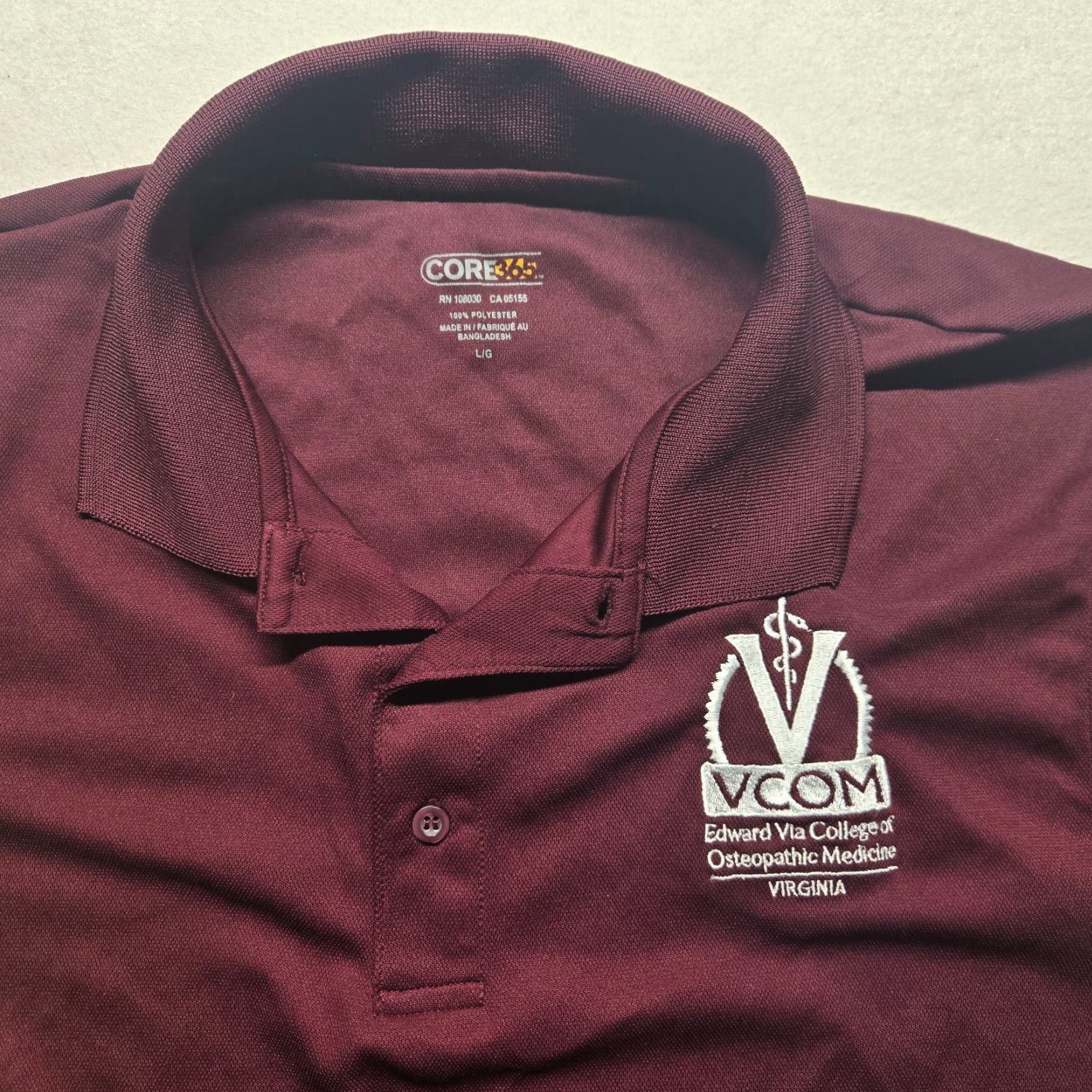 Vintage VCom Edward Via College of Osteopathic Medicine Red Polo Shirt Adult L Large Shirt Mens Red Logo Embroidered, Logo 90s? Size US L / EU 52-54 / 3 - 2 Thumbnail