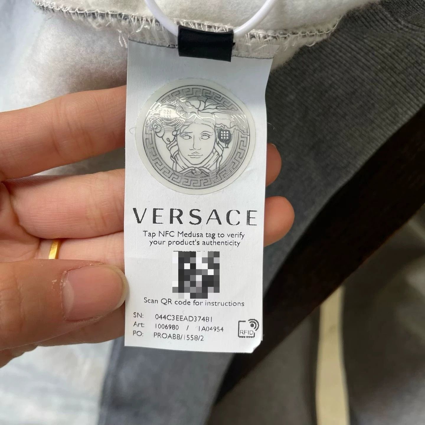 Versace Versace Gray Letter Jacket Size US M / EU 48-50 / 2 - 4 Thumbnail